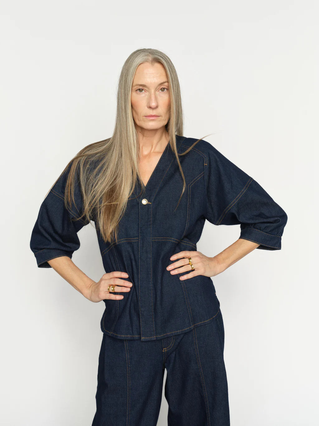 MOS MOSH MMBARI CRISPY SHIRT BLUE 178490 126