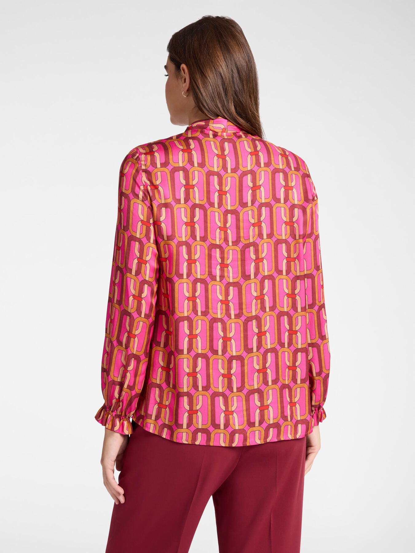 ELENA MIRO PINK CHAIN BOW BLOUSE 2119P3134 225