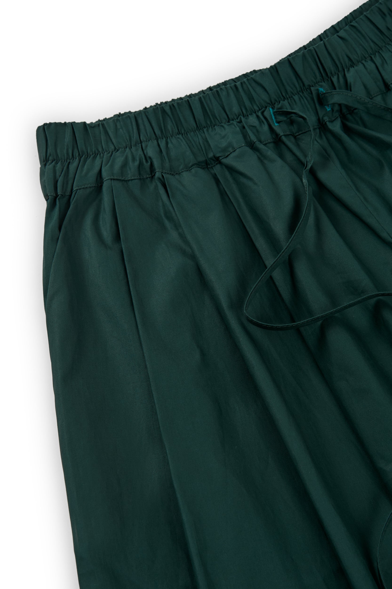 PSOPHIA FOREST GREEN PLEATED COTTON TROUSERS 221TRS2239 125