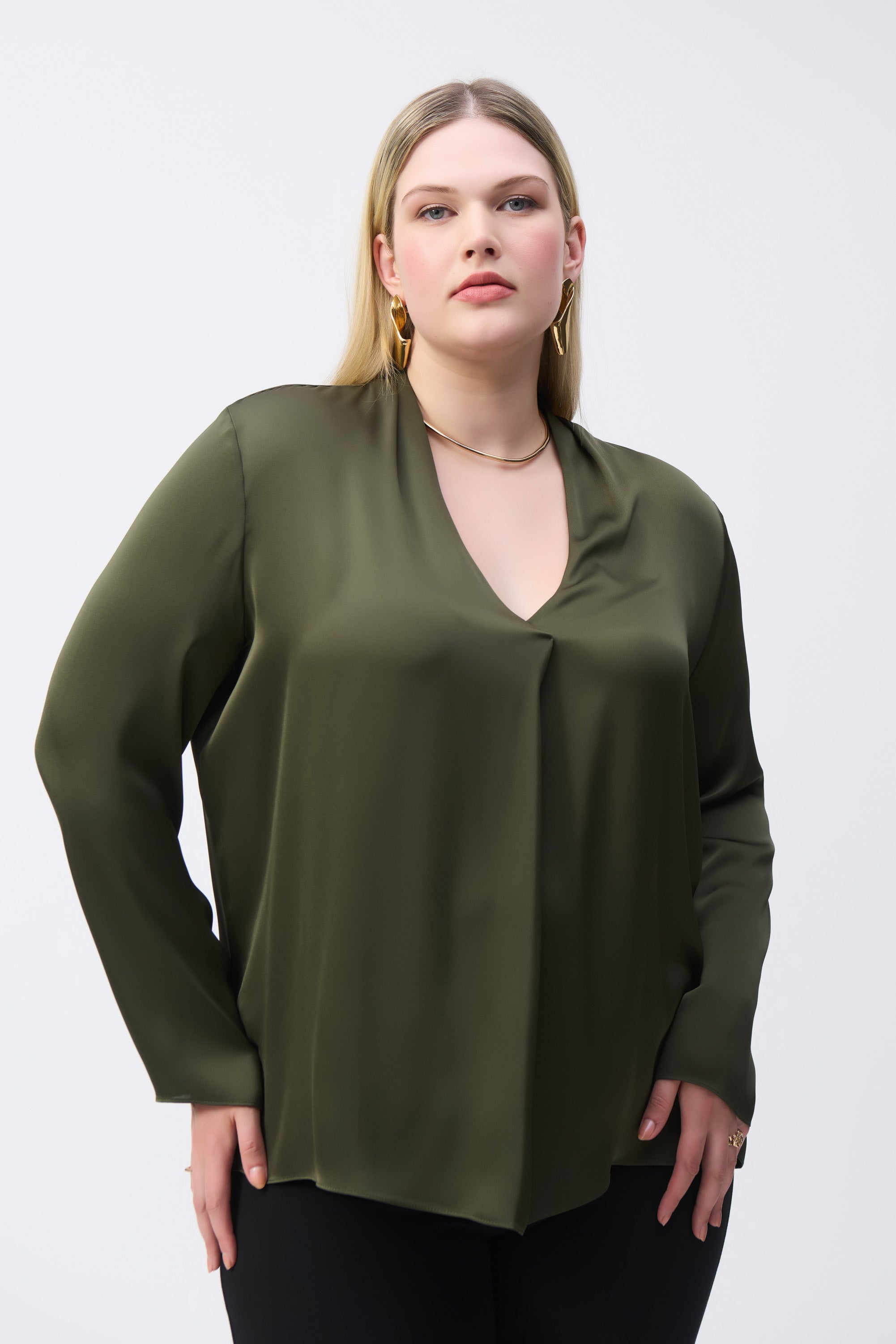 JOSEPH RIBKOFF KHAKI TOP 243057 224