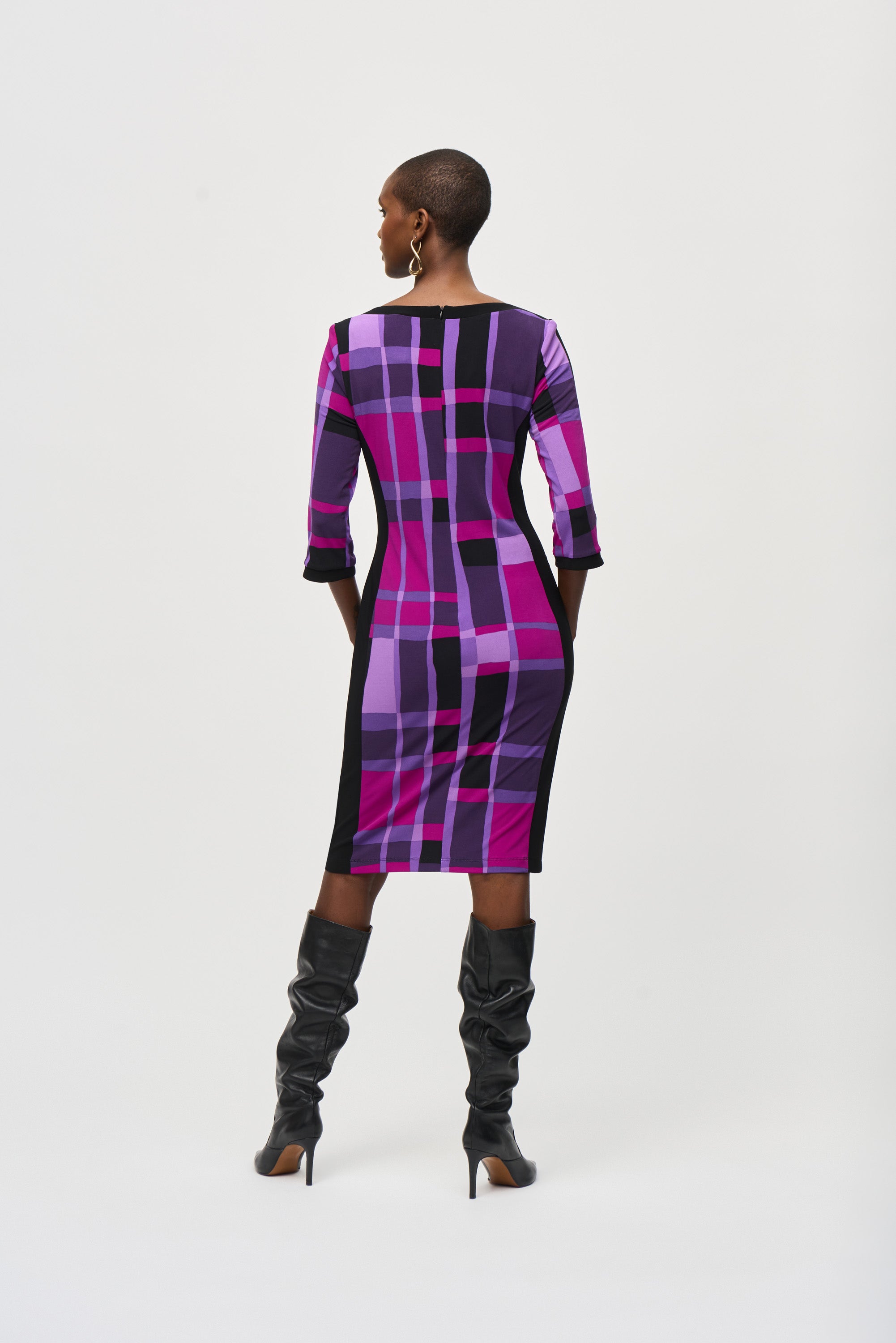 JOSEPH RIBKOFF PURPLE PRINT DRESS 243301 224