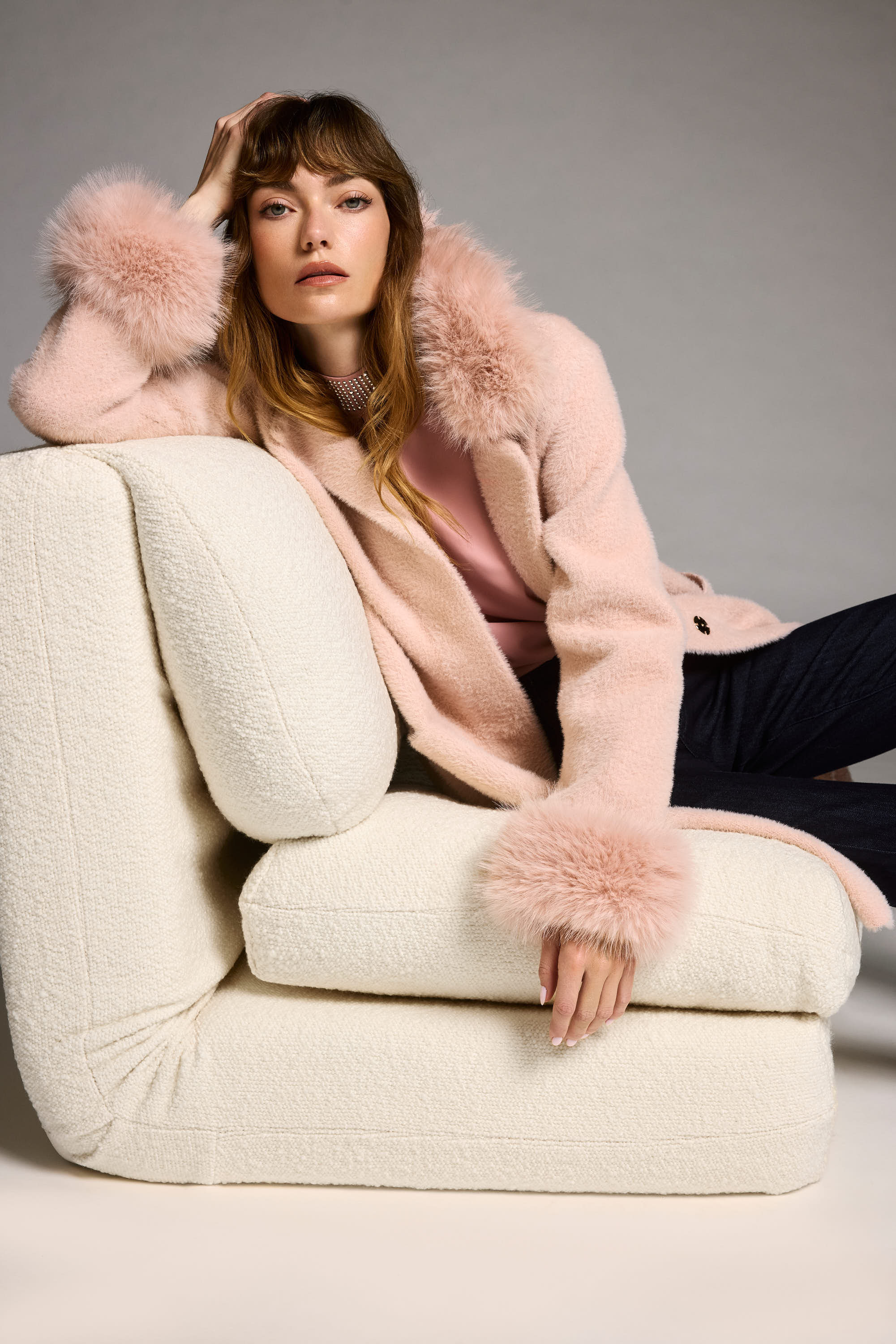 JOSEPH RIBKOFF PINK COAT 243923F25 225
