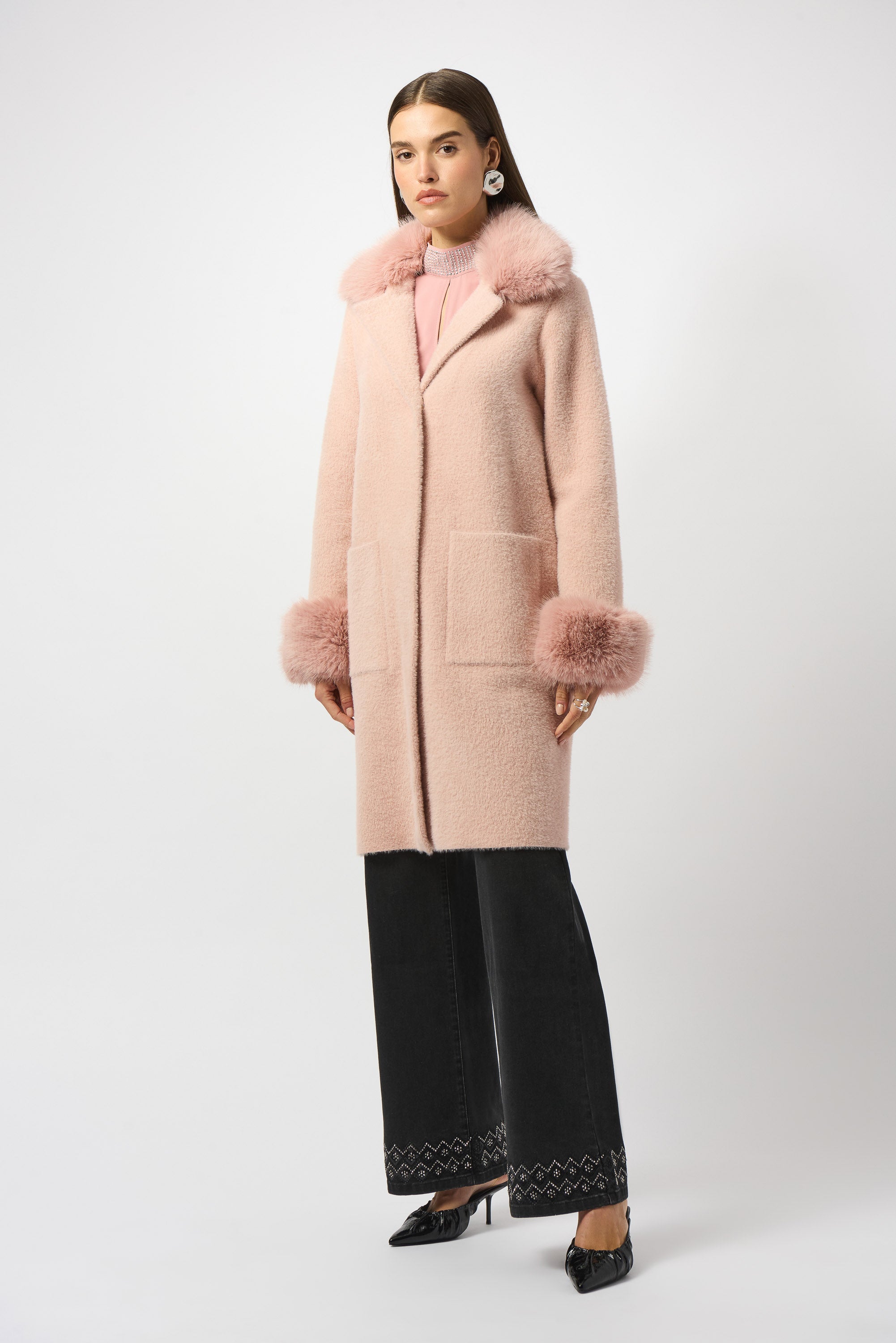 JOSEPH RIBKOFF PINK COAT 243923F25 225