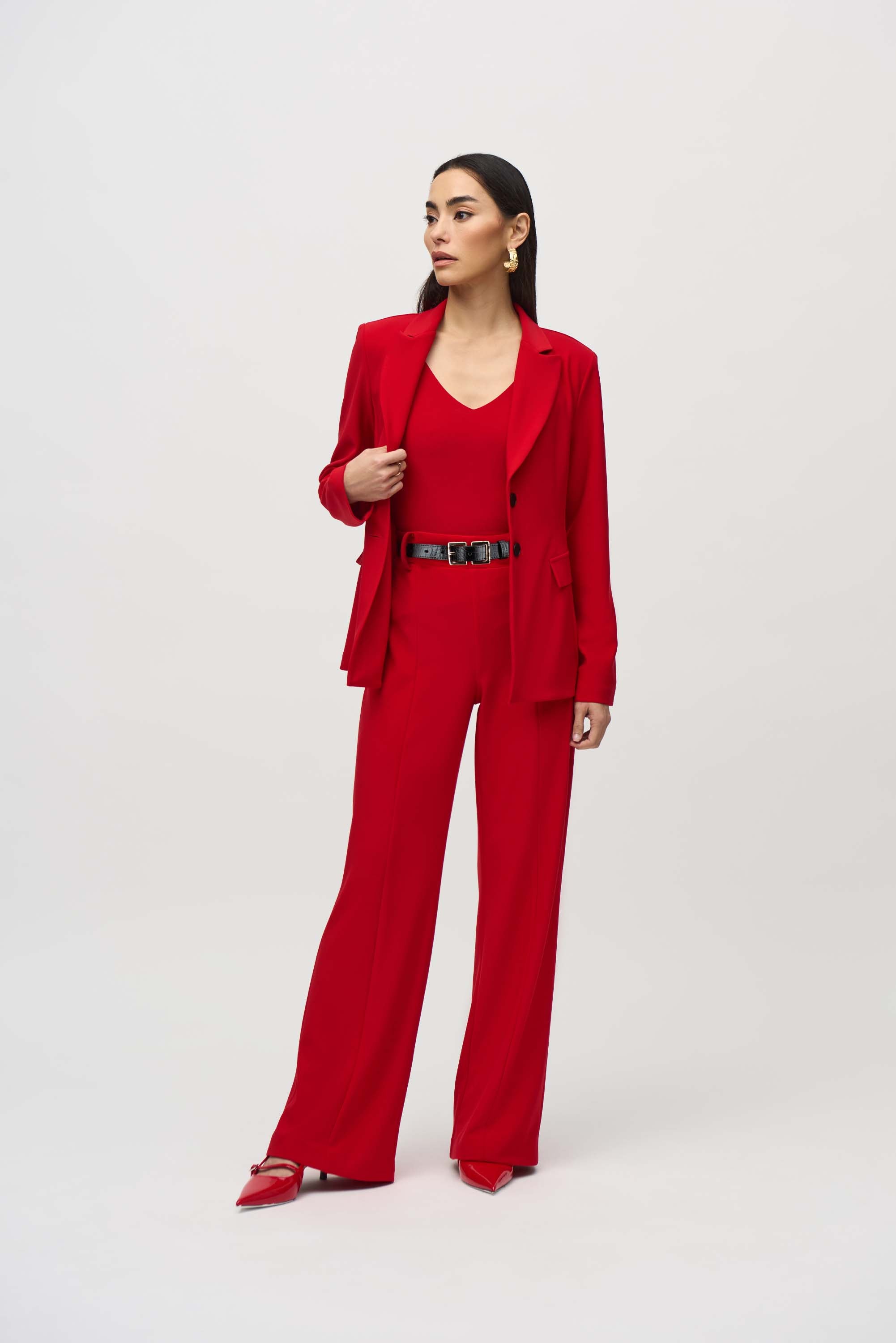 JOSEPH RIBKOFF RED TROUSERS 244093 224