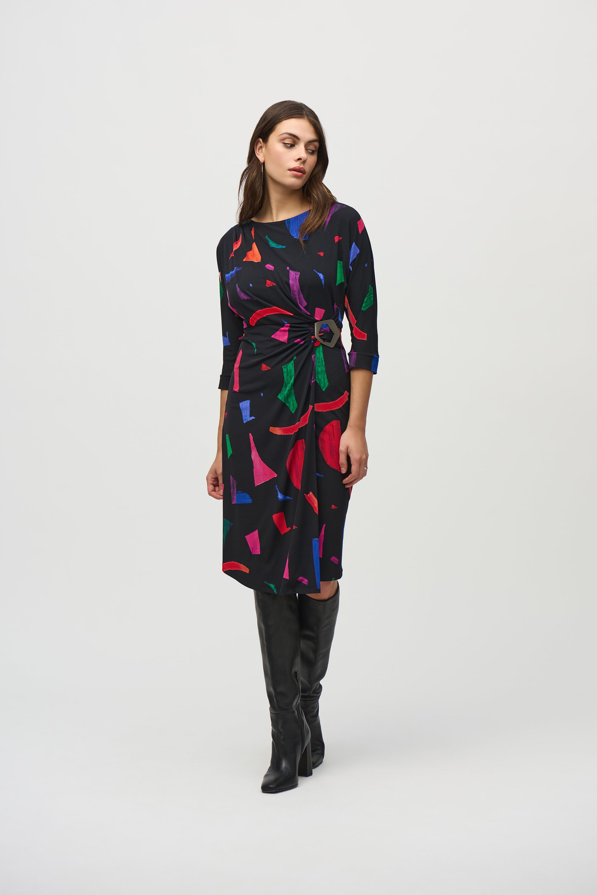 JOSEPH RIBKOFF ABSTRACT PRINT  DRESS 244240 224