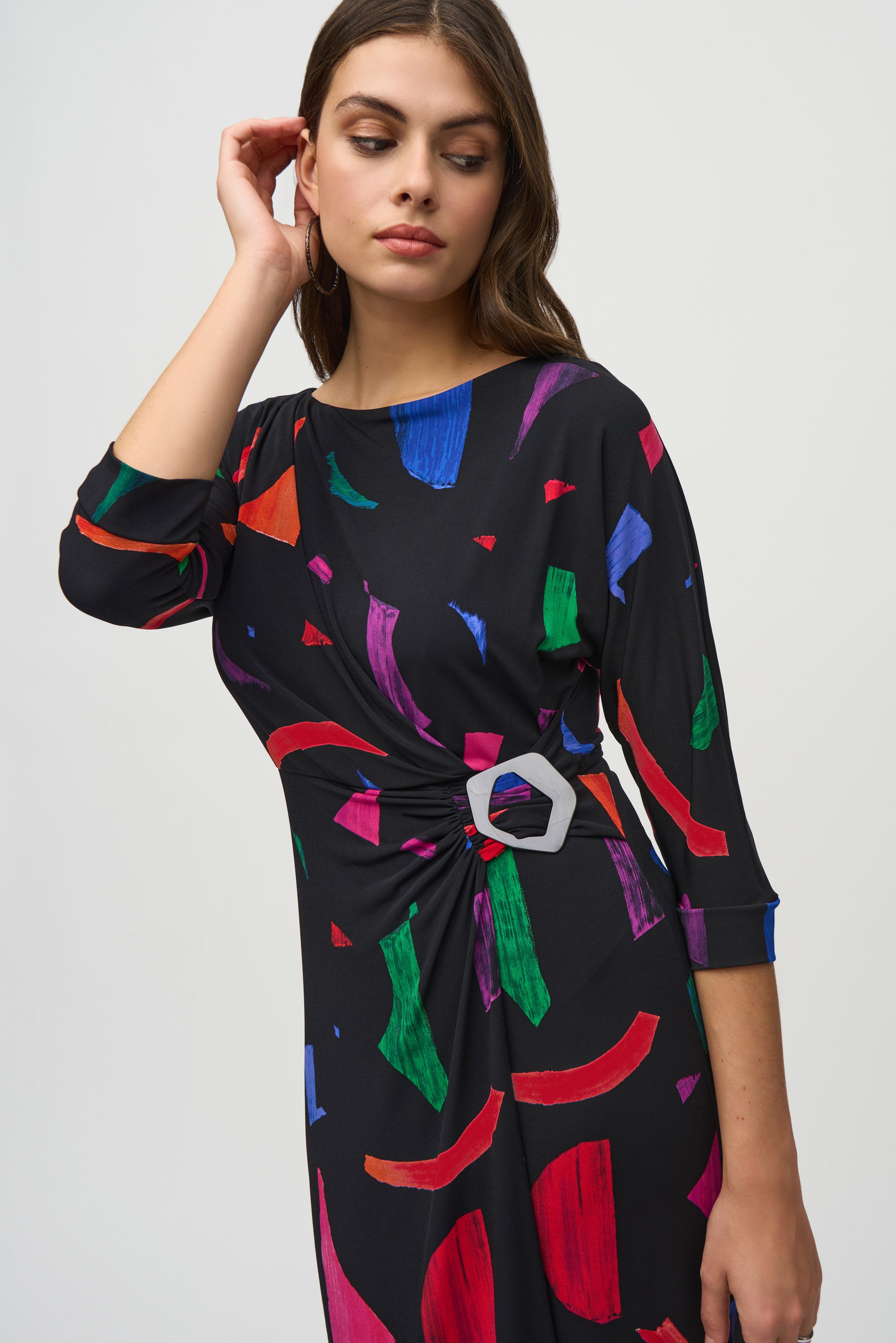 JOSEPH RIBKOFF ABSTRACT PRINT  DRESS 244240 224