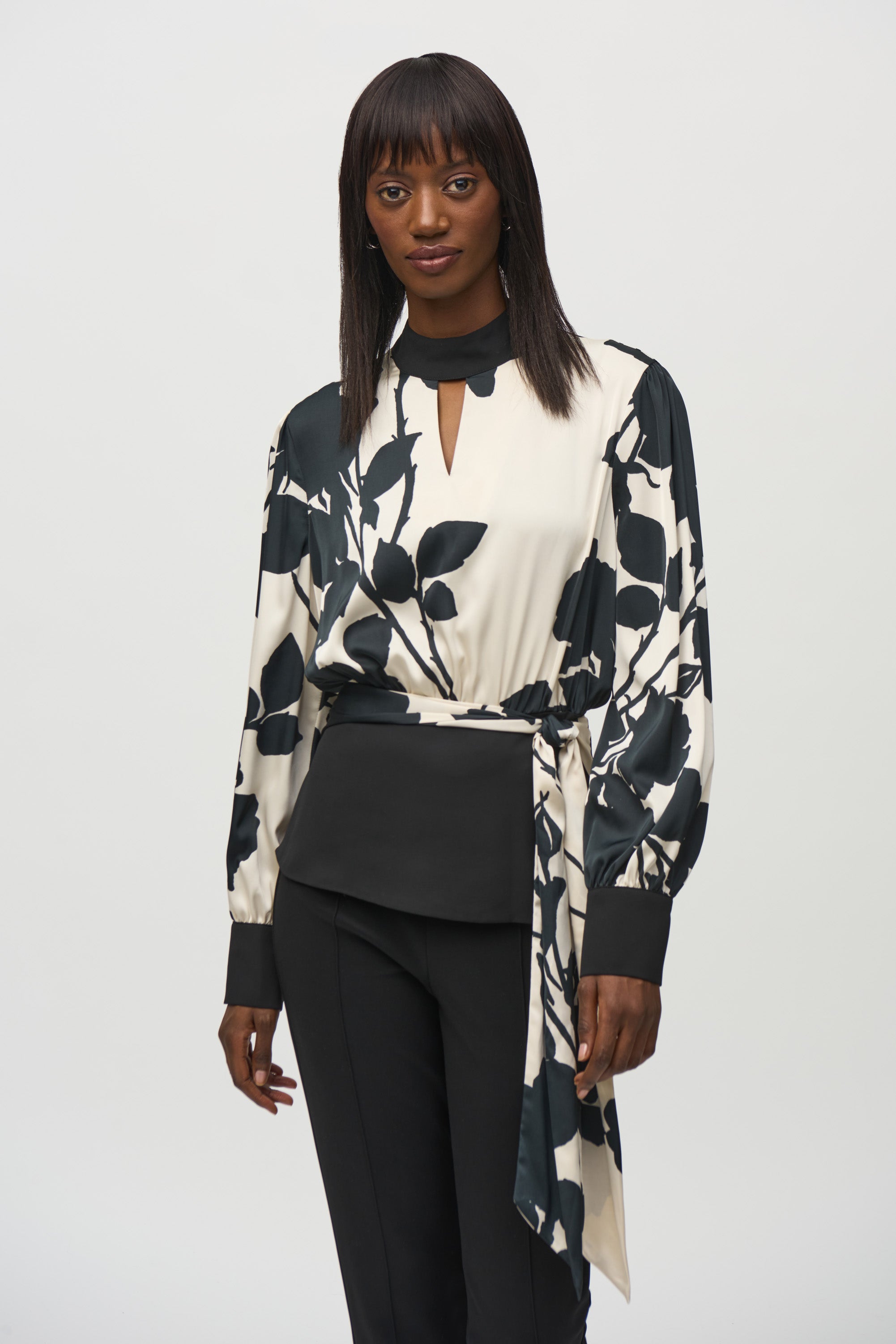 JOSEPH RIBKOFF FLORAL PRINT BLOUSE 244942 224