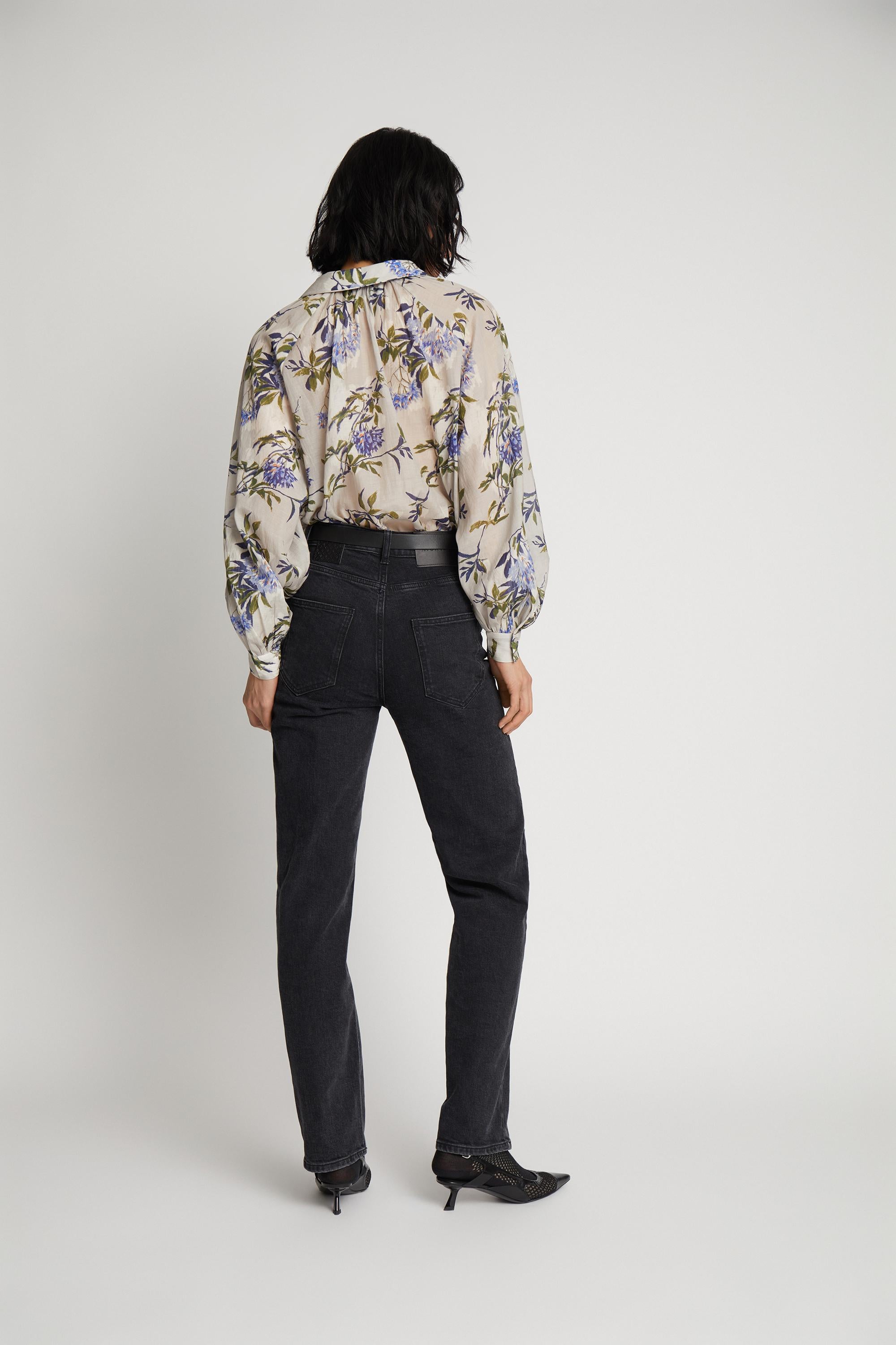 MUNTHE SUSANI GREY FLORAL BLOUSE 125