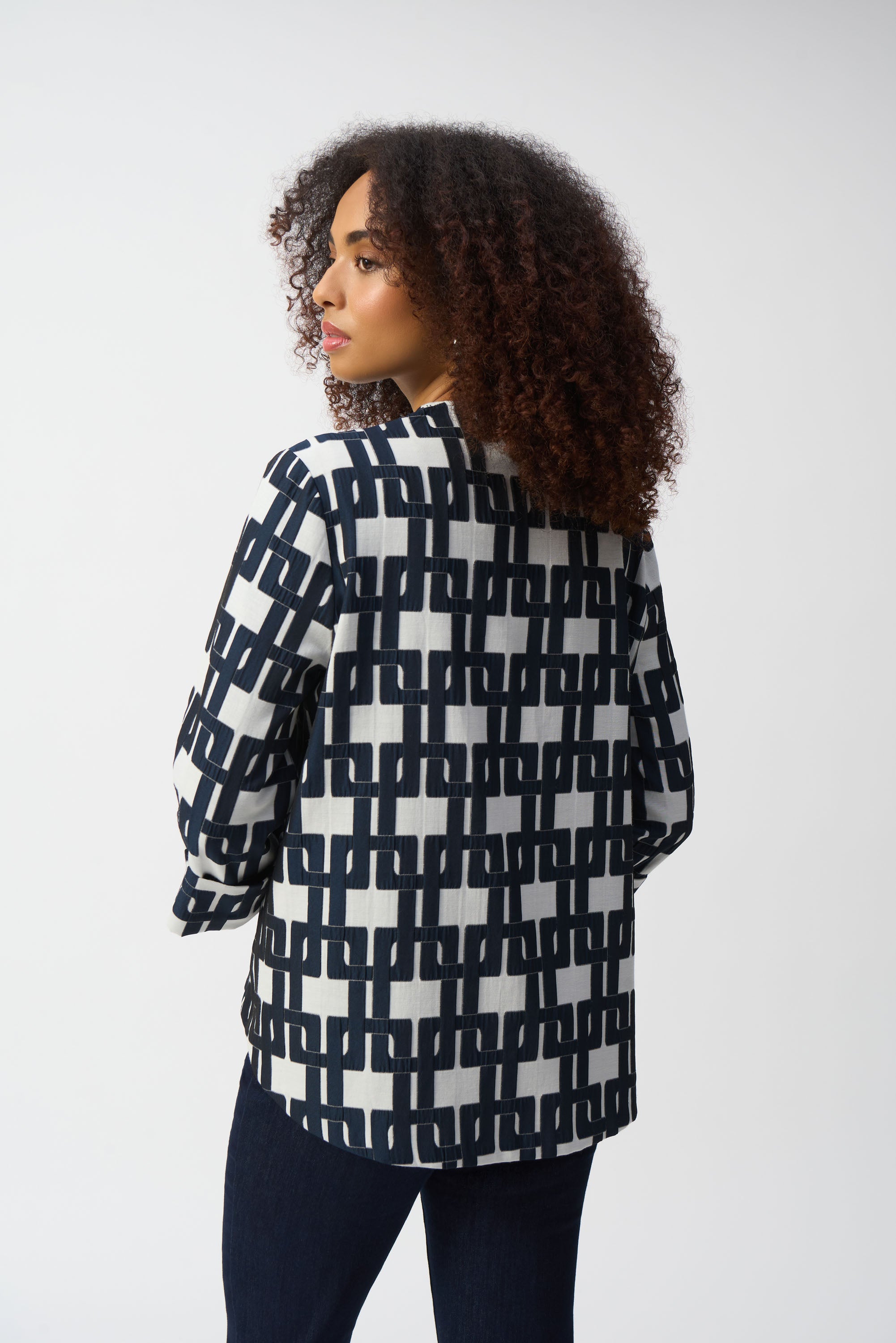 JOSEPH RIBKOFF GEOMETRIC PRINT JACKET 251000 125