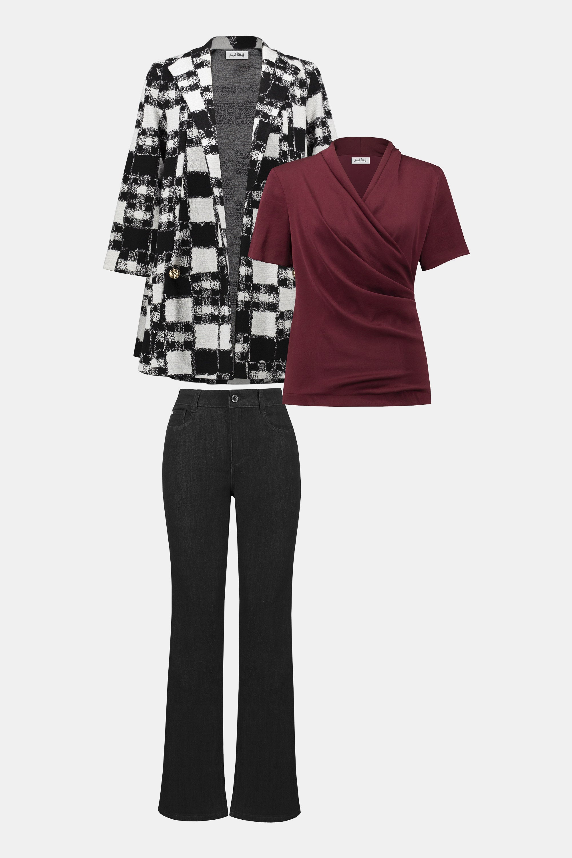 JOSEPH RIBKOFF SILM FIT BLACK JEANS 251966B25-11-225