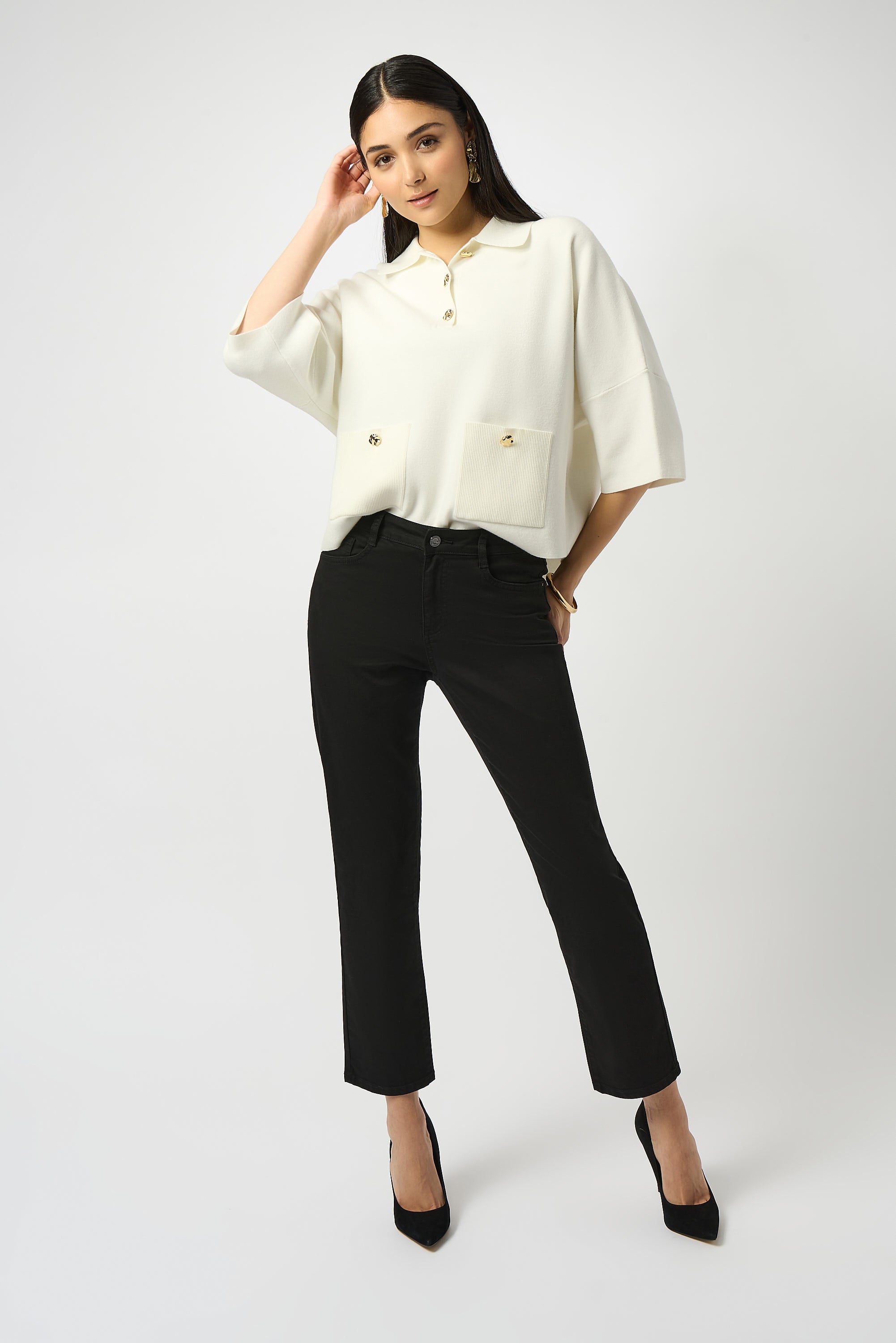 JOSEPH RIBKOFF SILM FIT BLACK JEANS 251966B25-11-225