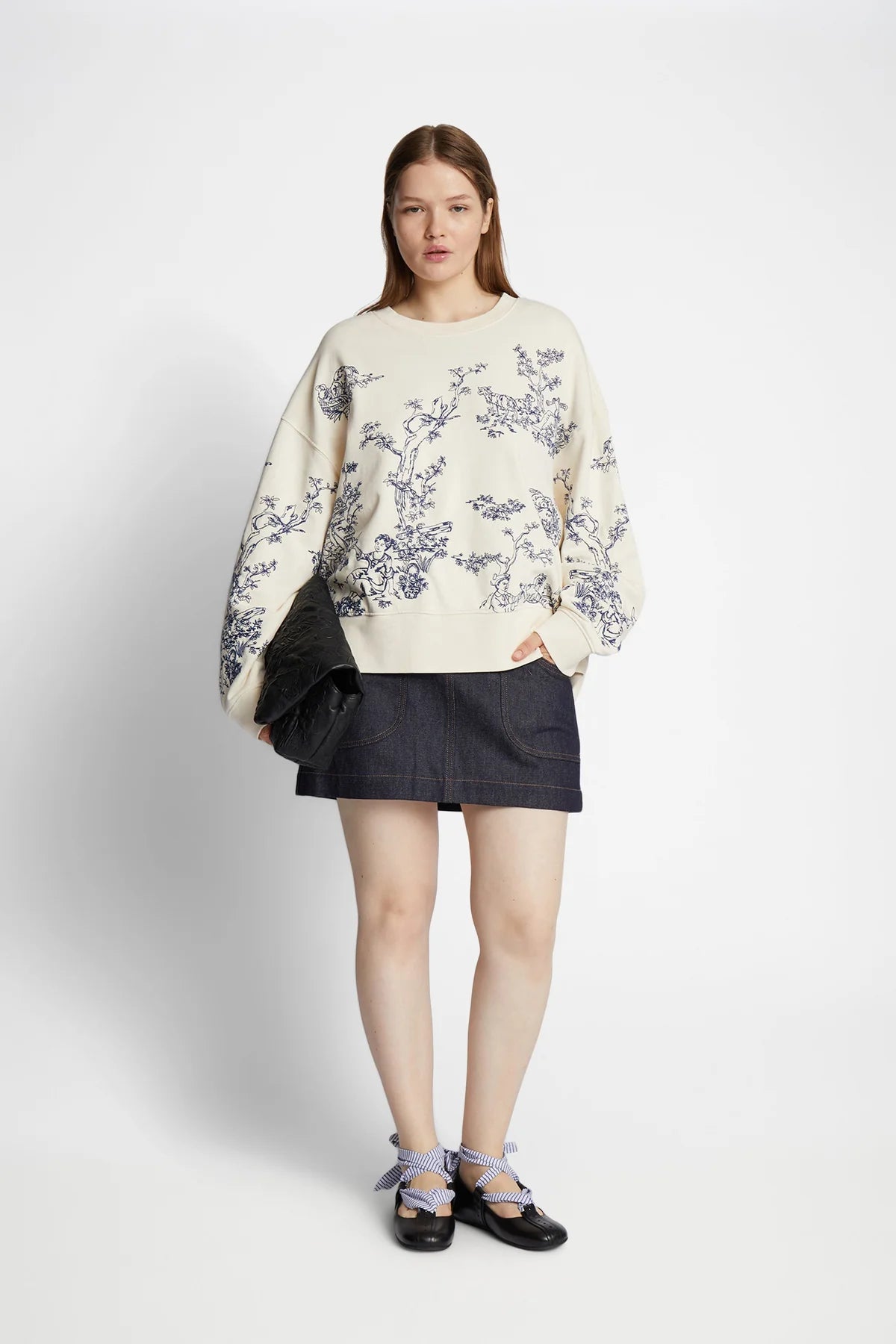 MUNTHE FRIEDE CREAM FLORAL SWEATSHIRT 125