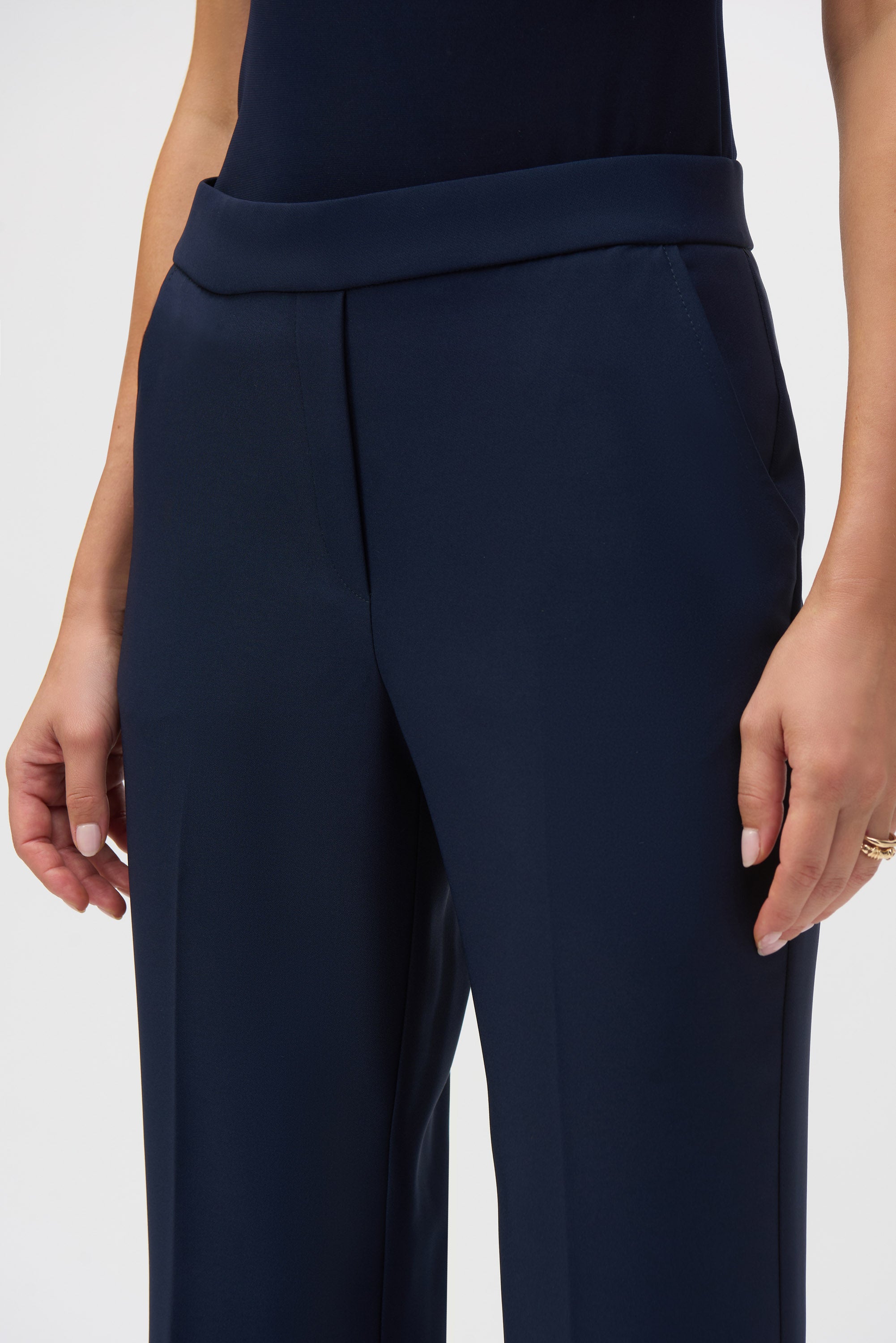 JOSEPH RIBKOFF NAVY WIDE LEG TROUSERS 252226 125