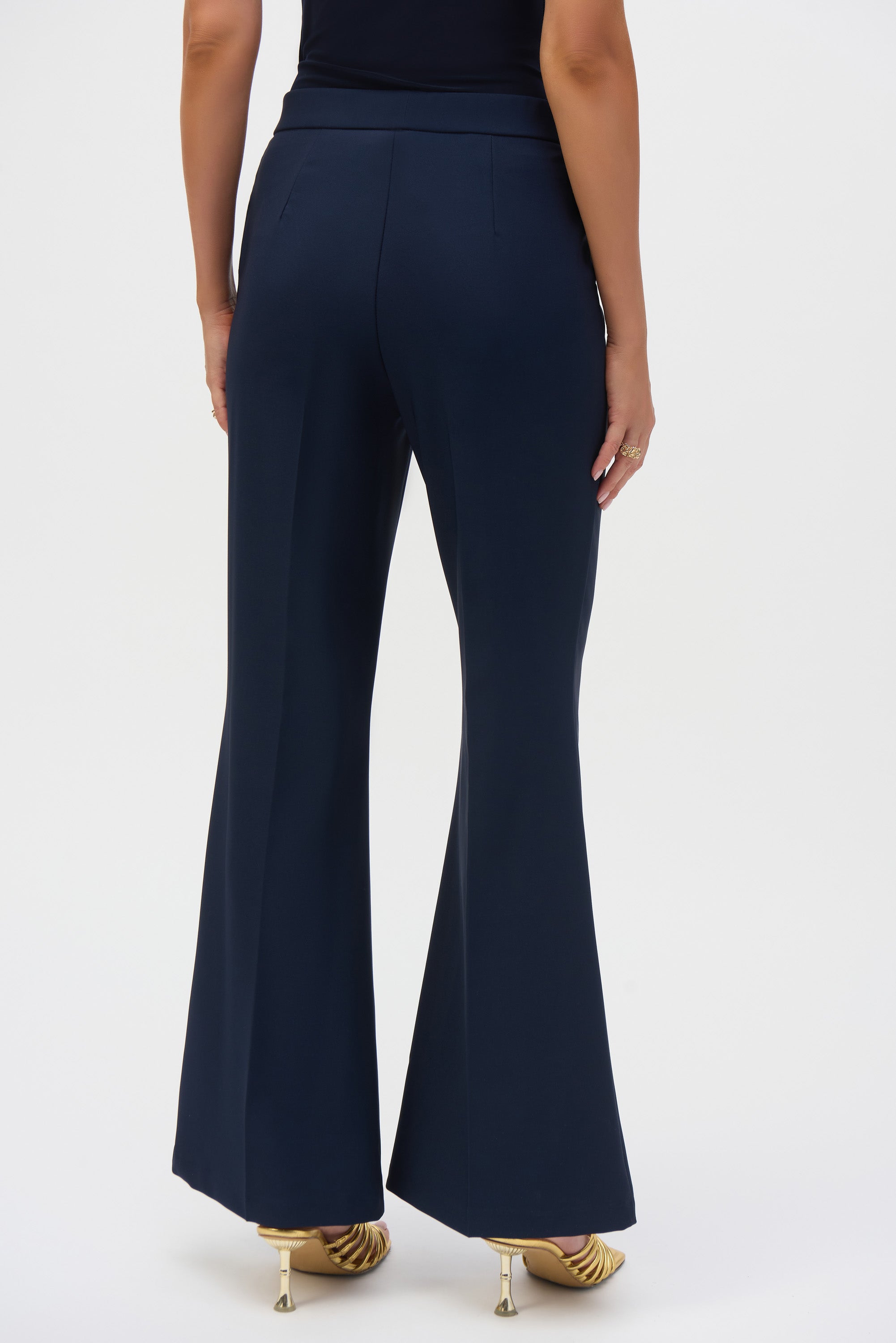 JOSEPH RIBKOFF NAVY WIDE LEG TROUSERS 252226 125