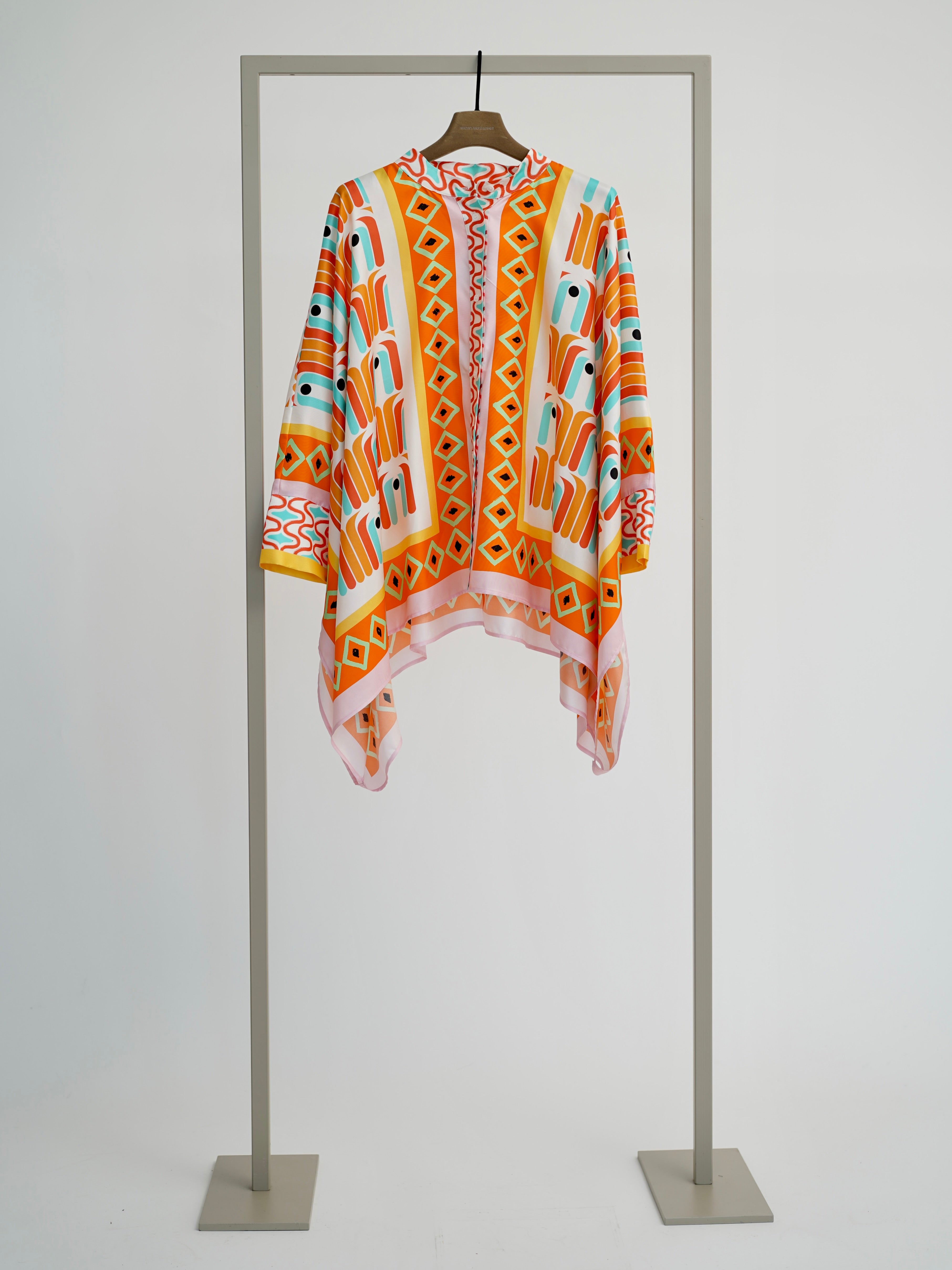 HERZEN'S ANGELEGENHEIT MULTI OVERSIZED PRINT BLOUSE 6172 125