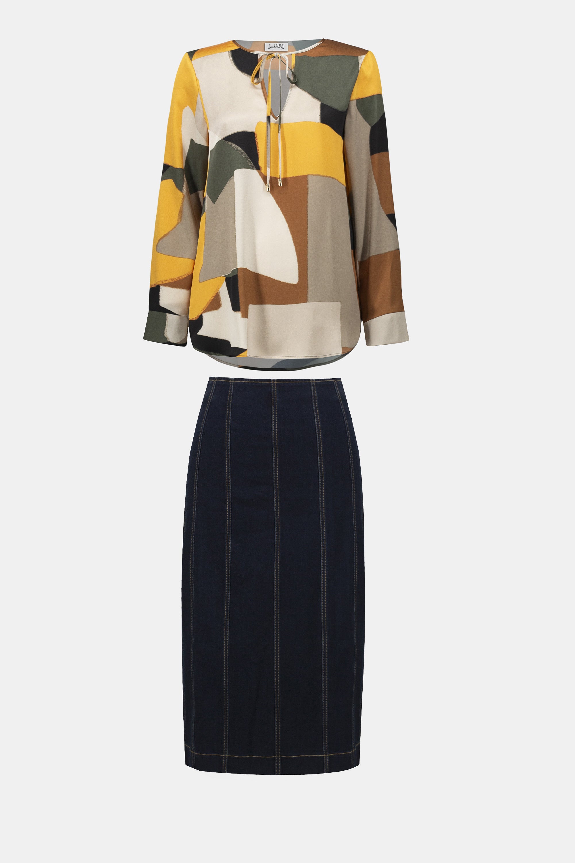 JOSEPH RIBKOFF BLACK PRINT TUNIC 253011 225