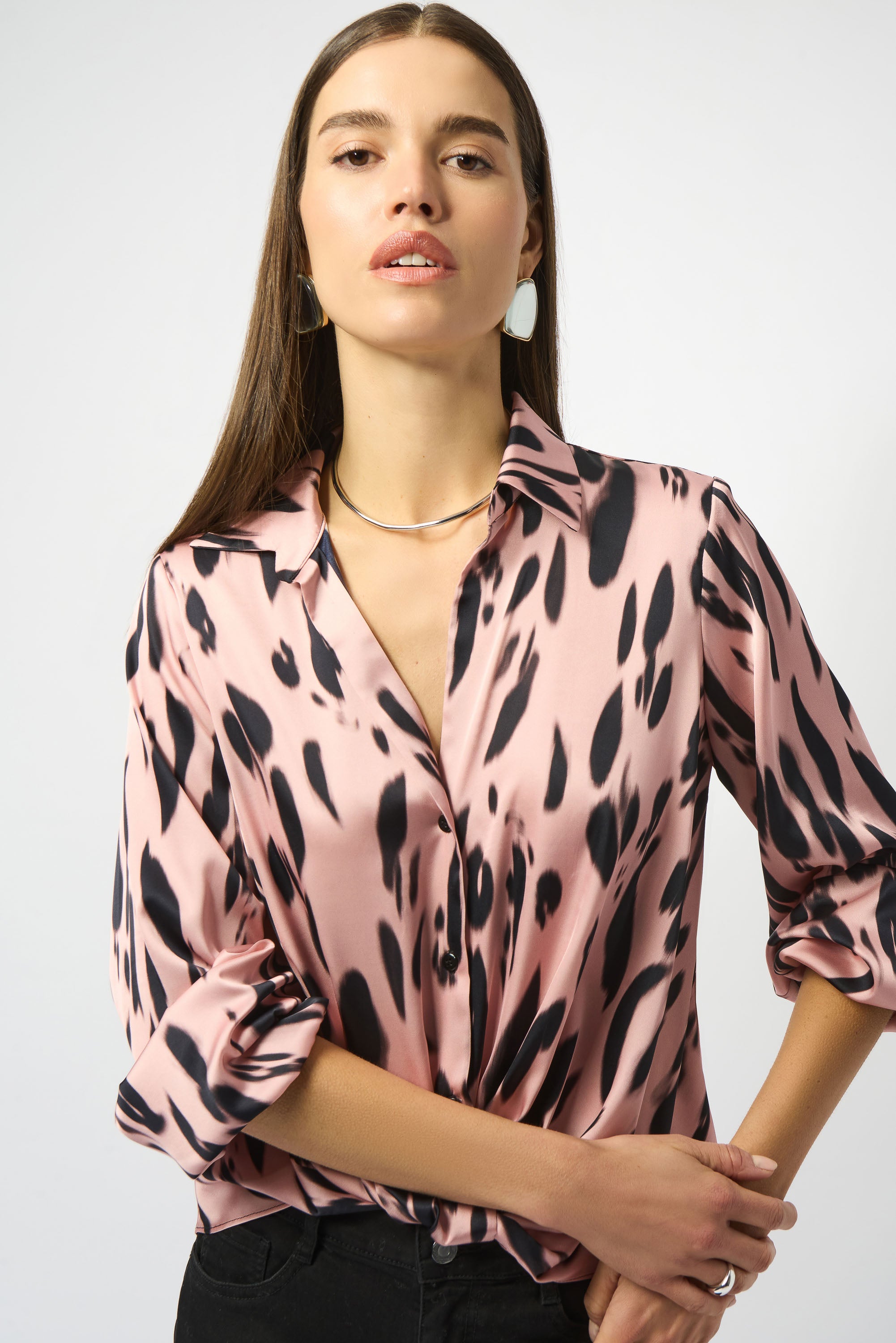 JOSEPH RIBKOFF PINK/BLACK TOP 253059-493 225