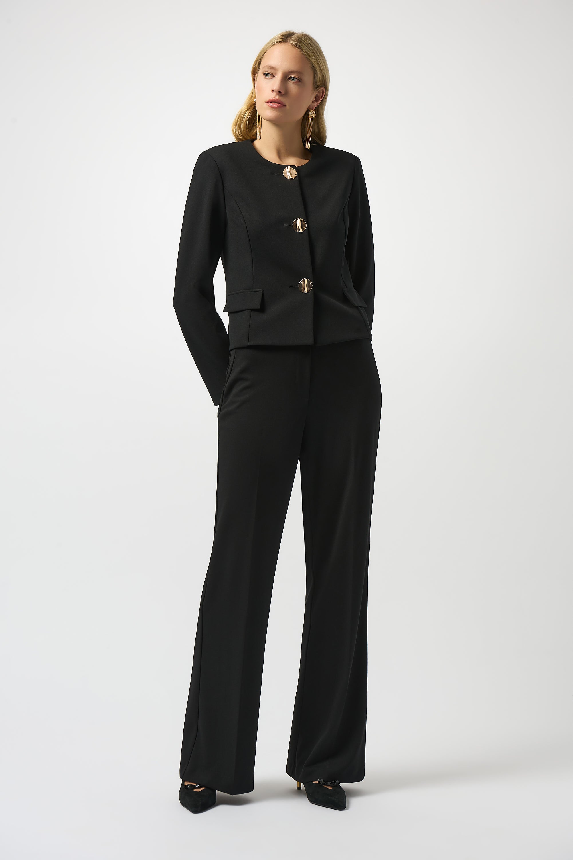 JOSEPH RIBKOFF BLACK PANTS 253073 225