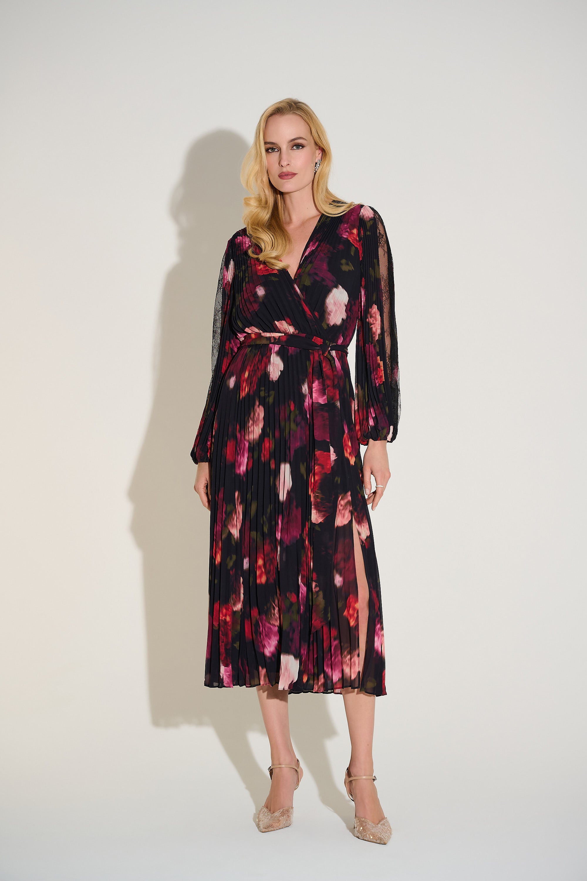 JOSEPH RIBKOFF BLACK PRINT DRESS 253774 225