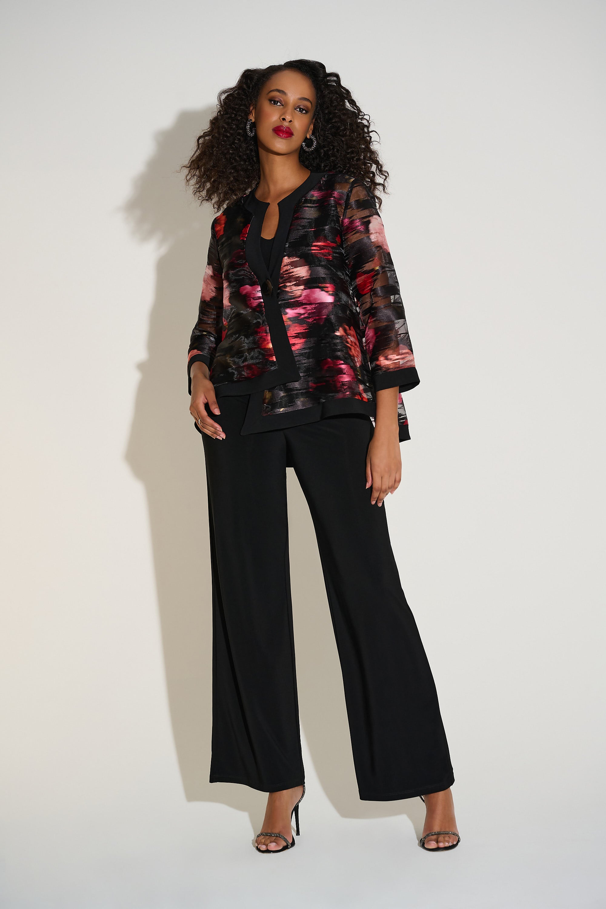 JOSEPH RIBKOFF BLACK PRINT JACKET 253792 225