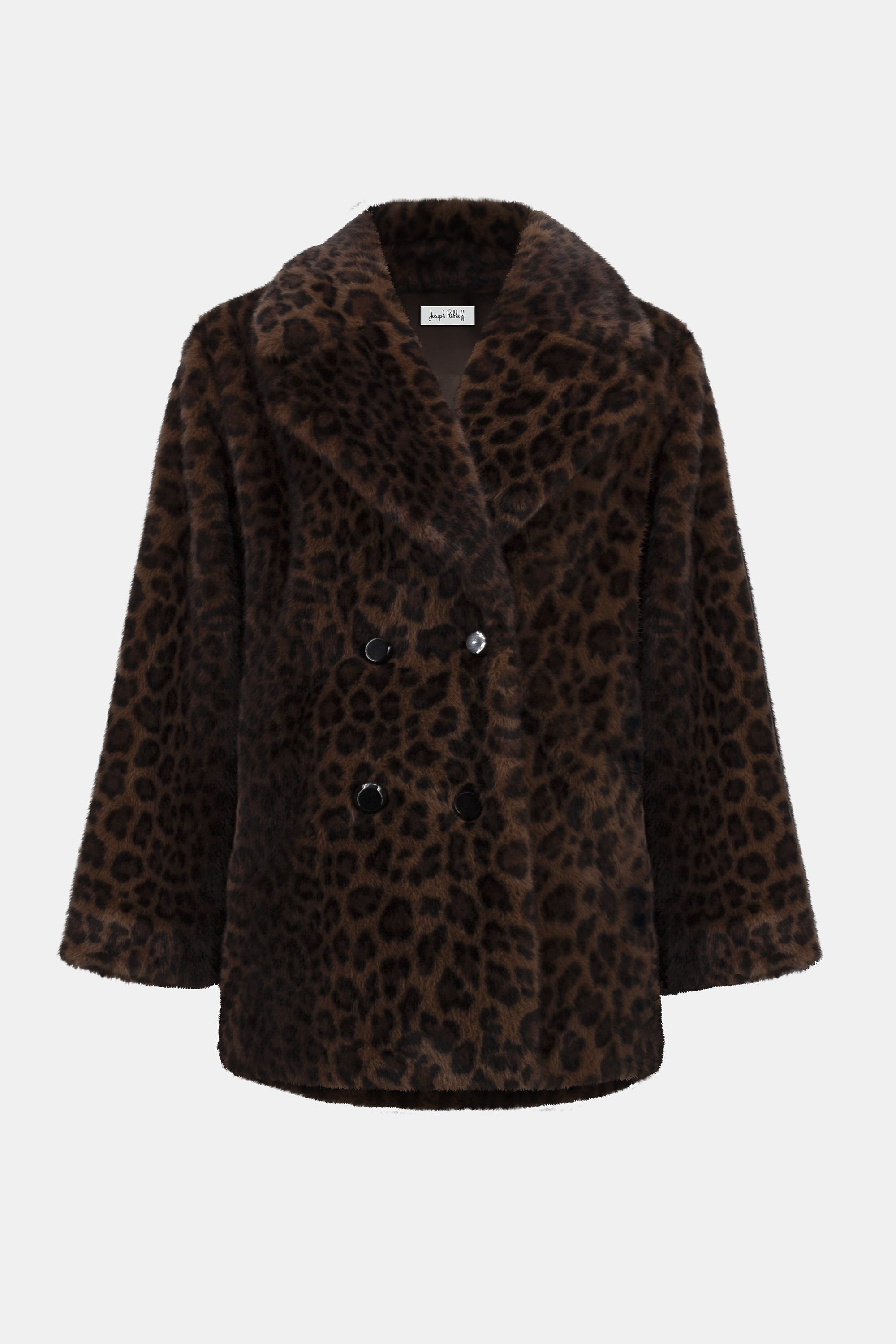 JOSEPH RIBKOFF FUR LEOPARD PRINT COAT 253937 225