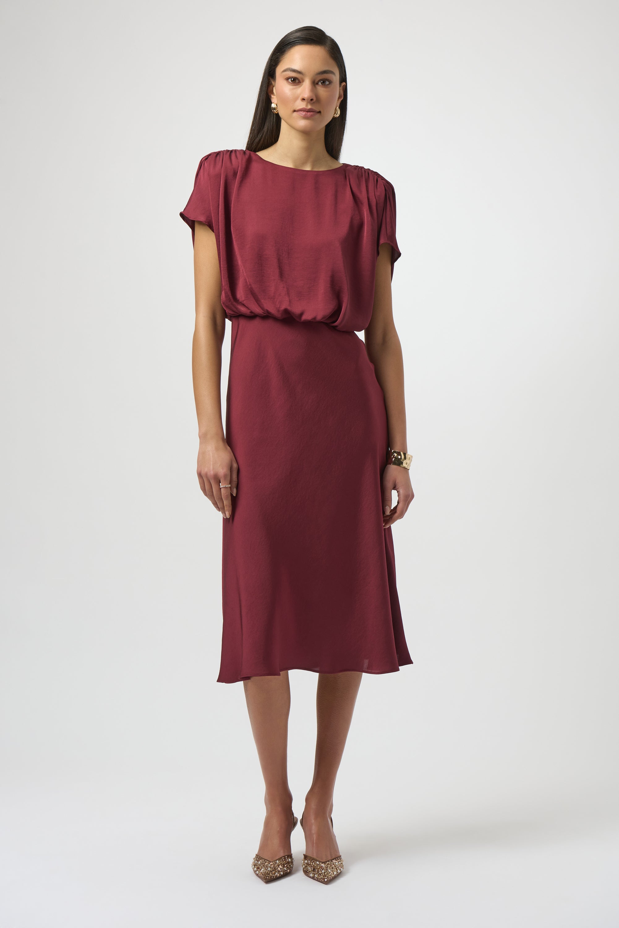 JOSEPH RIBKOFF  WINE LDS DRESS 254049-4433- 225