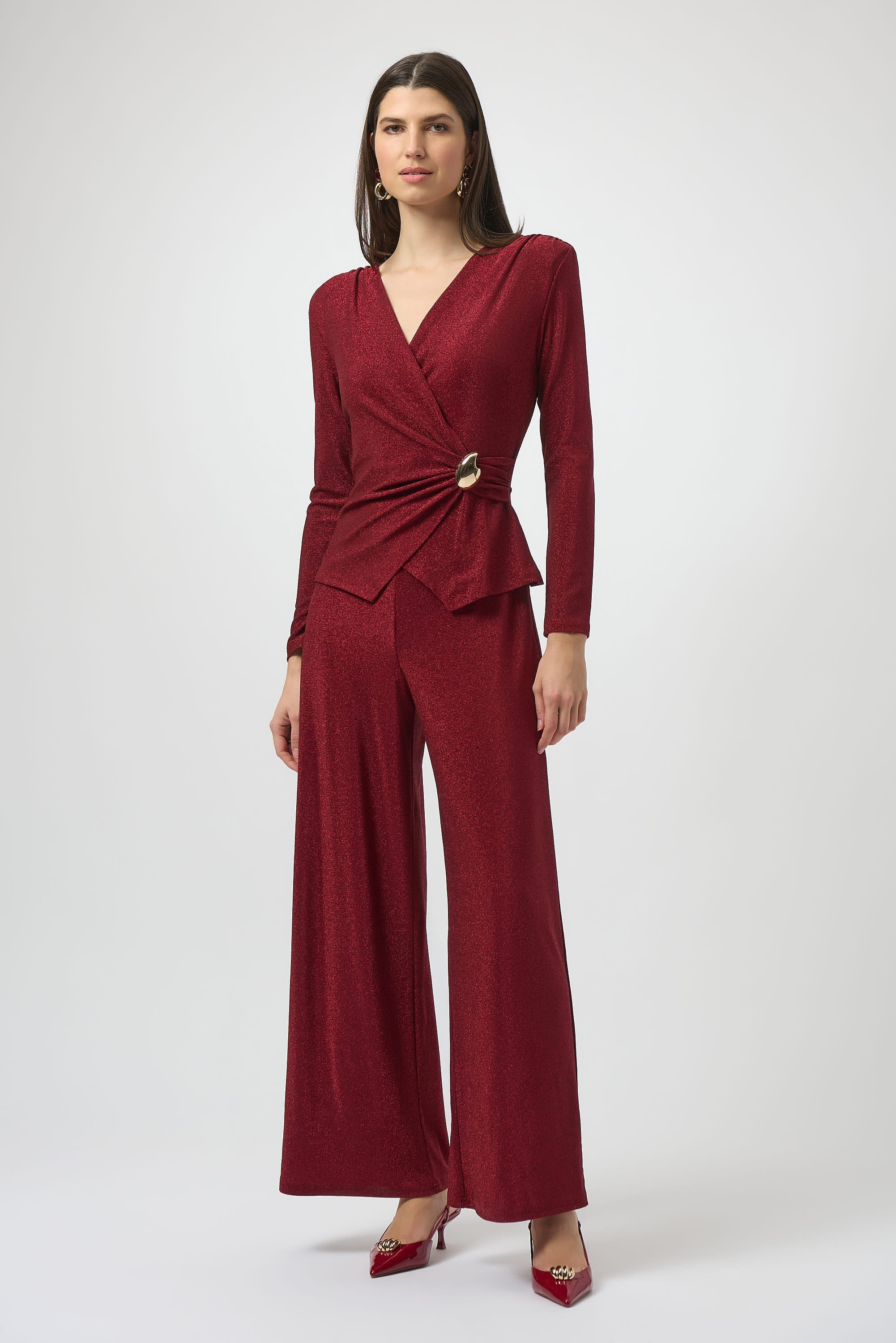 JOSEPH RIBKOFF  WINE LDS JUMPSUIT 254123-4435- 225