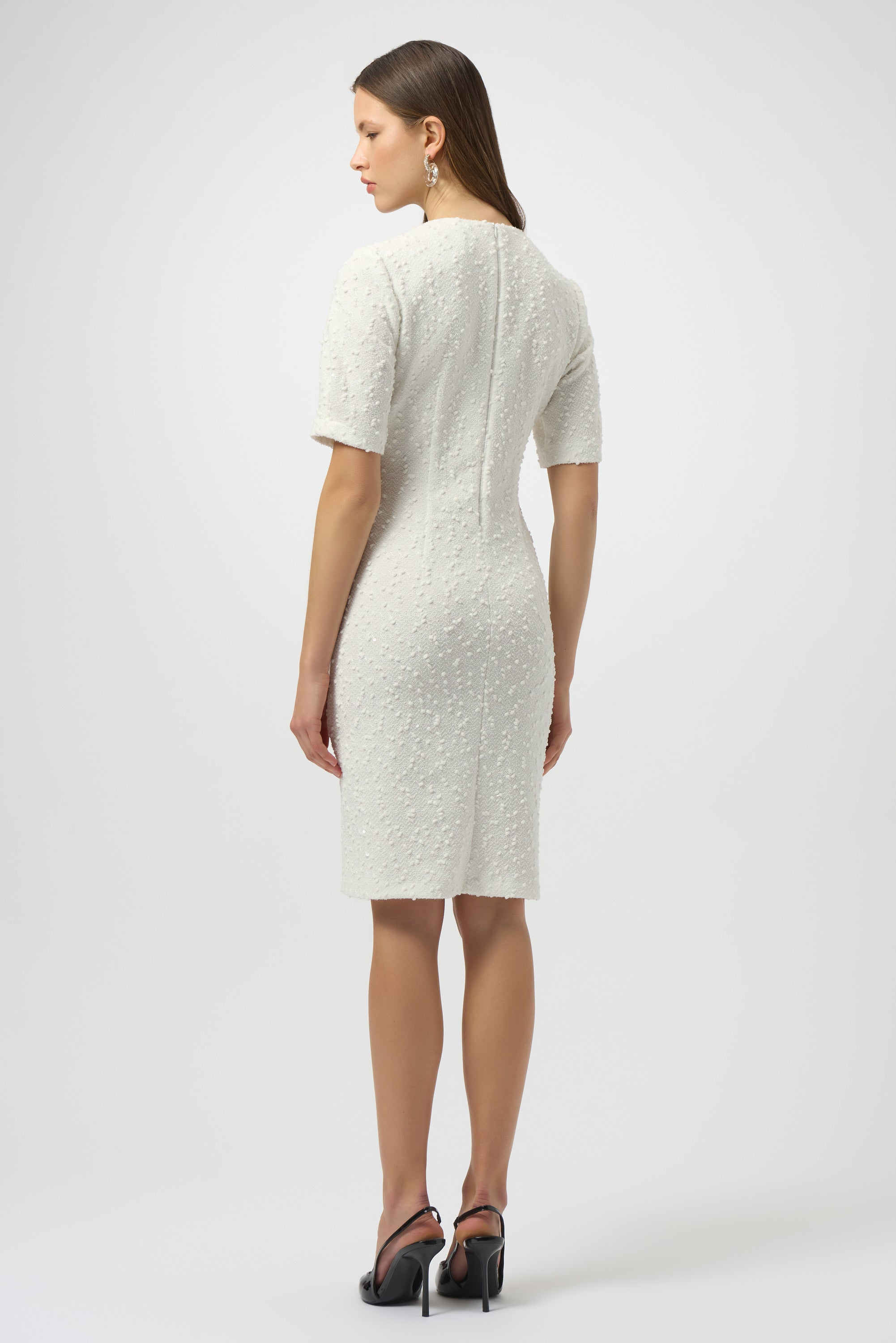 JOSEPH RIBKOFF  WHITE LDS DRESS 254177-3984- 225