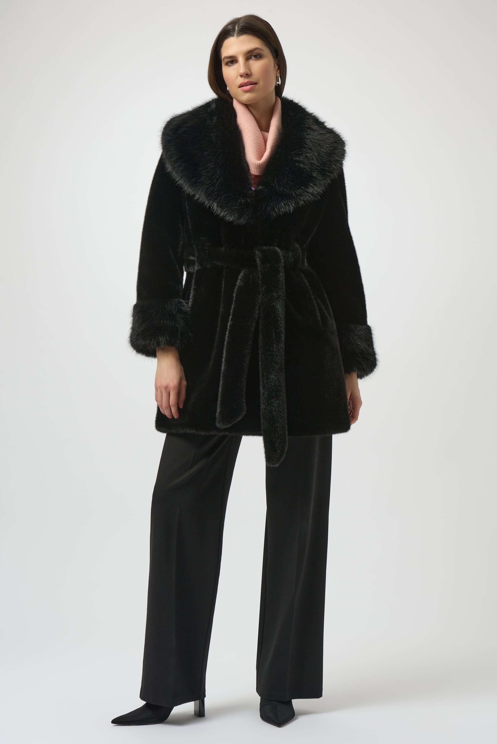 JOSEPH RIBKOFF  BLACK LDS COAT 254907-11- 225