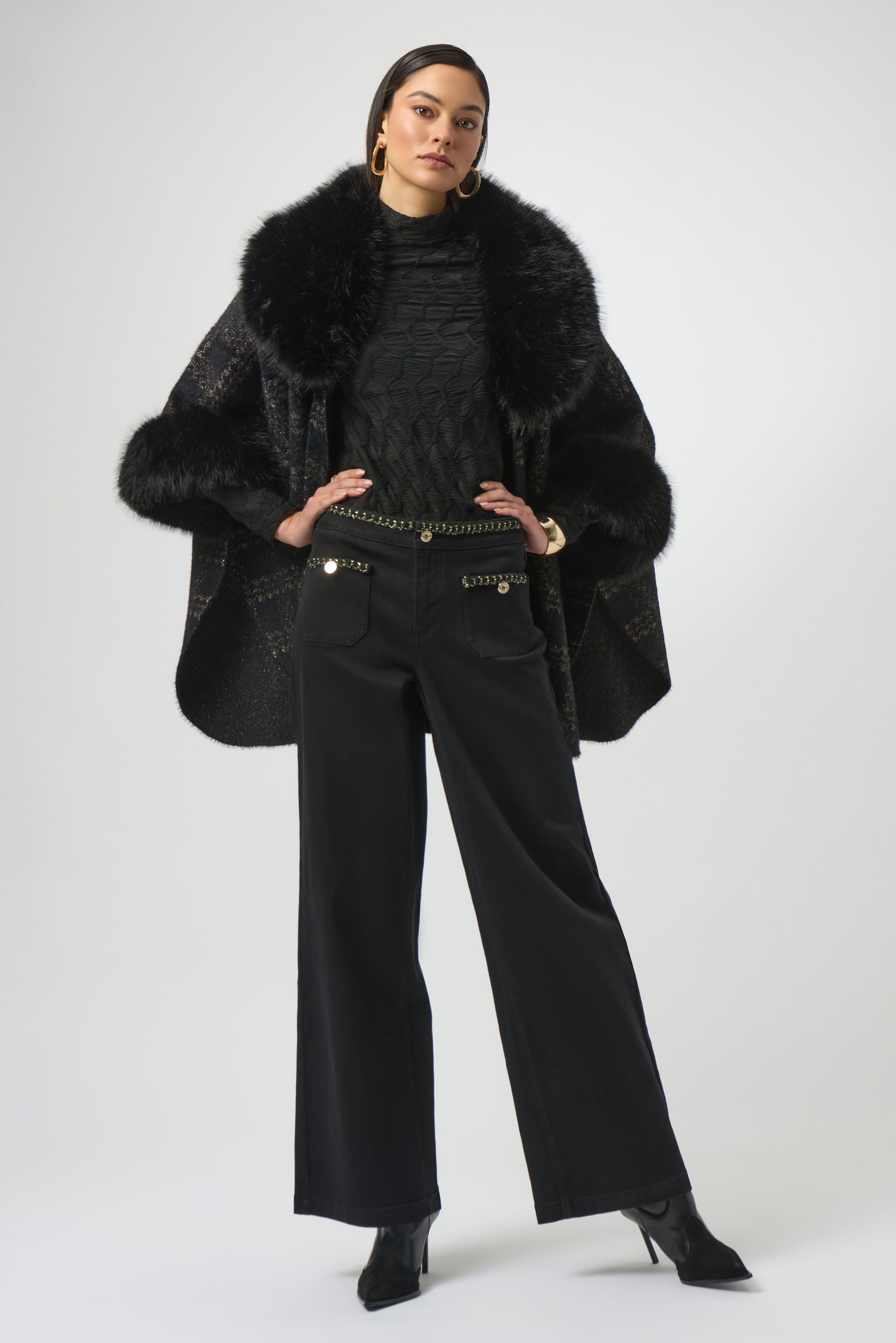 JOSEPH RIBKOFF  BLACK LDS PANT 254915-11- 225