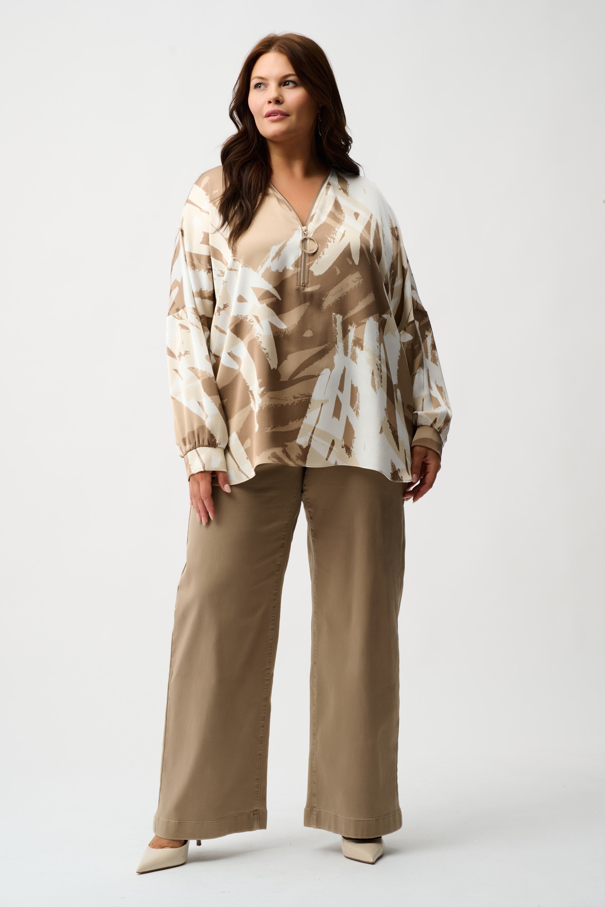 JOSEPH RIBKOFF  BROWN LDS PANT 254919-4455- 225