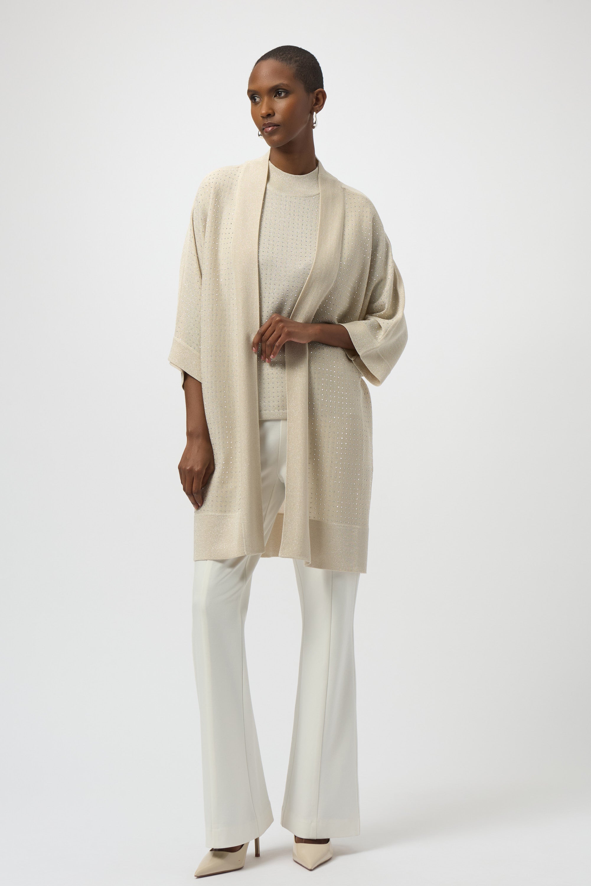 JOSEPH RIBKOFF CREAM KNIT CARDI 254937-4467 225