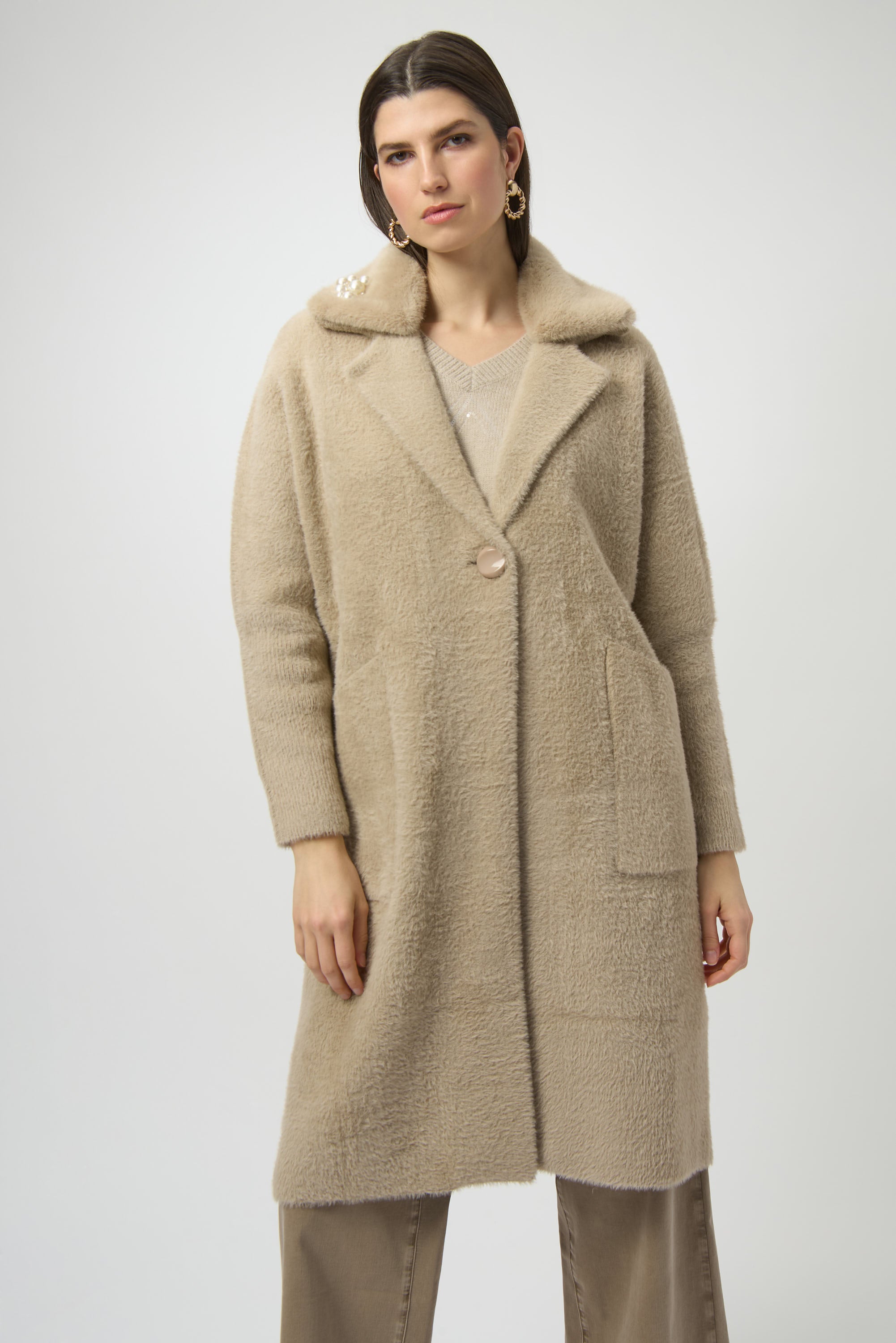 JOSEPH RIBKOFF  BROWN LDS COAT 254954-4455- 225