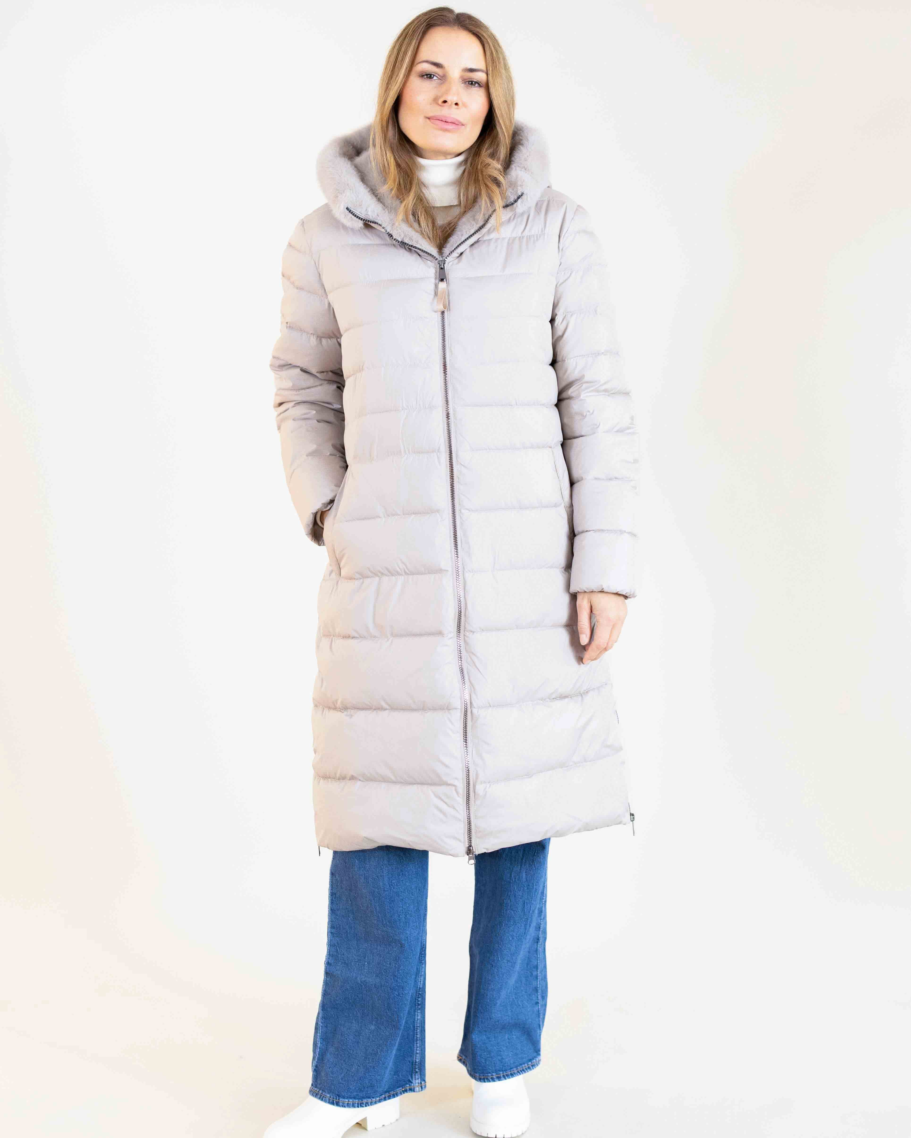 GREEN GOOSE BEIGE FUR LINED COAT 25715869 225