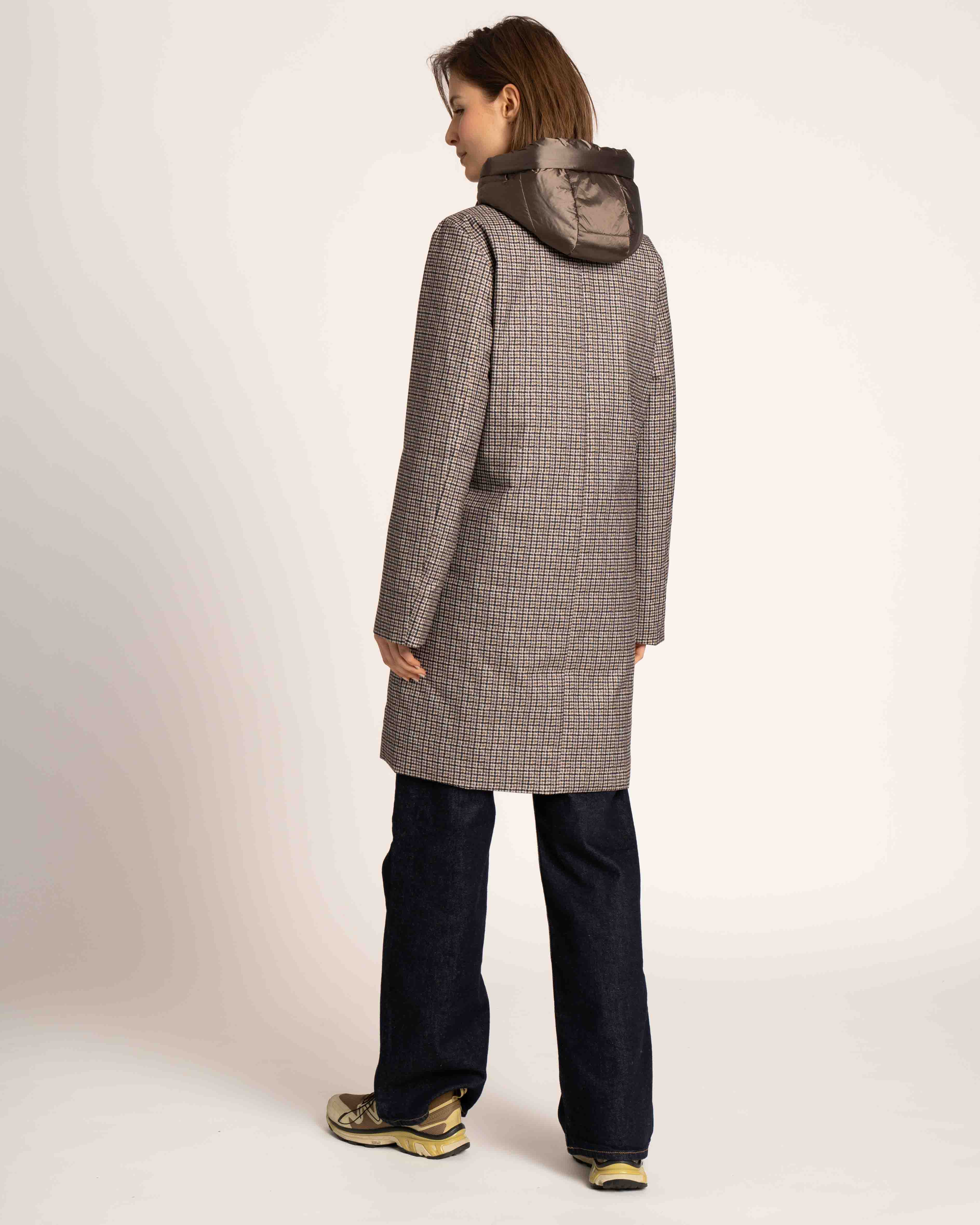 GREEN GOOSE CHECK PRINT COAT 25723905 225