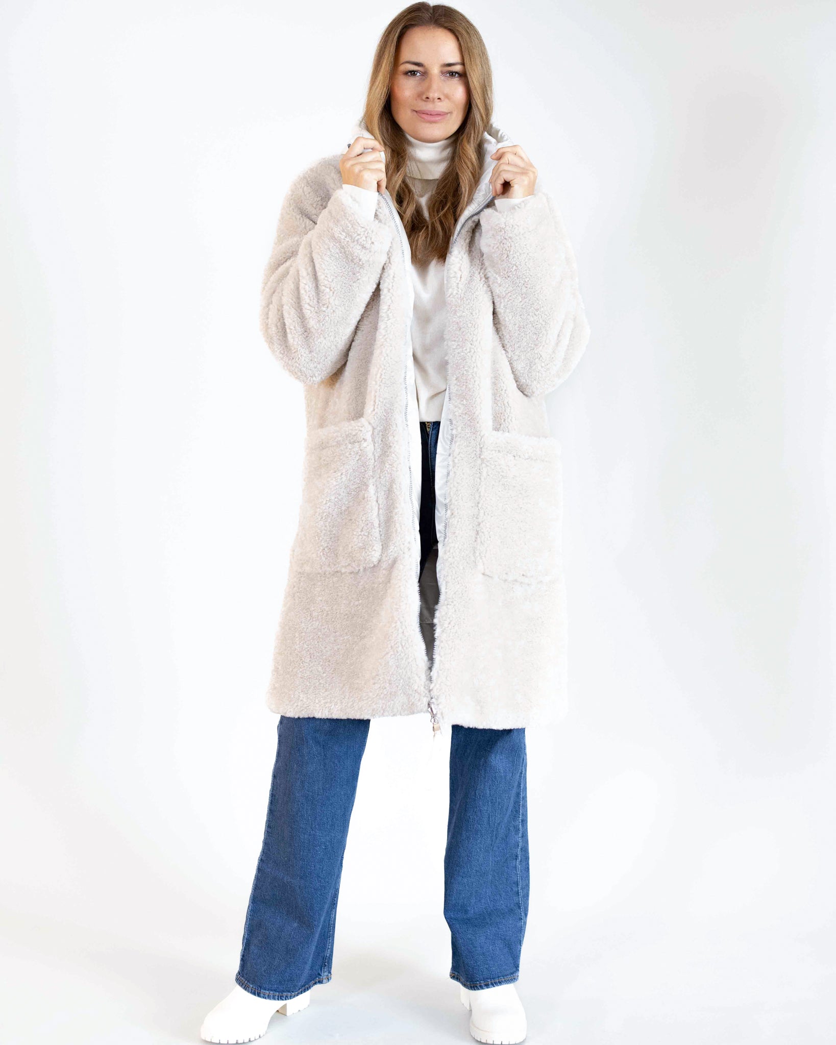 GREEN GOOSE CREAM REVERSIBLE COAT 25730909 225