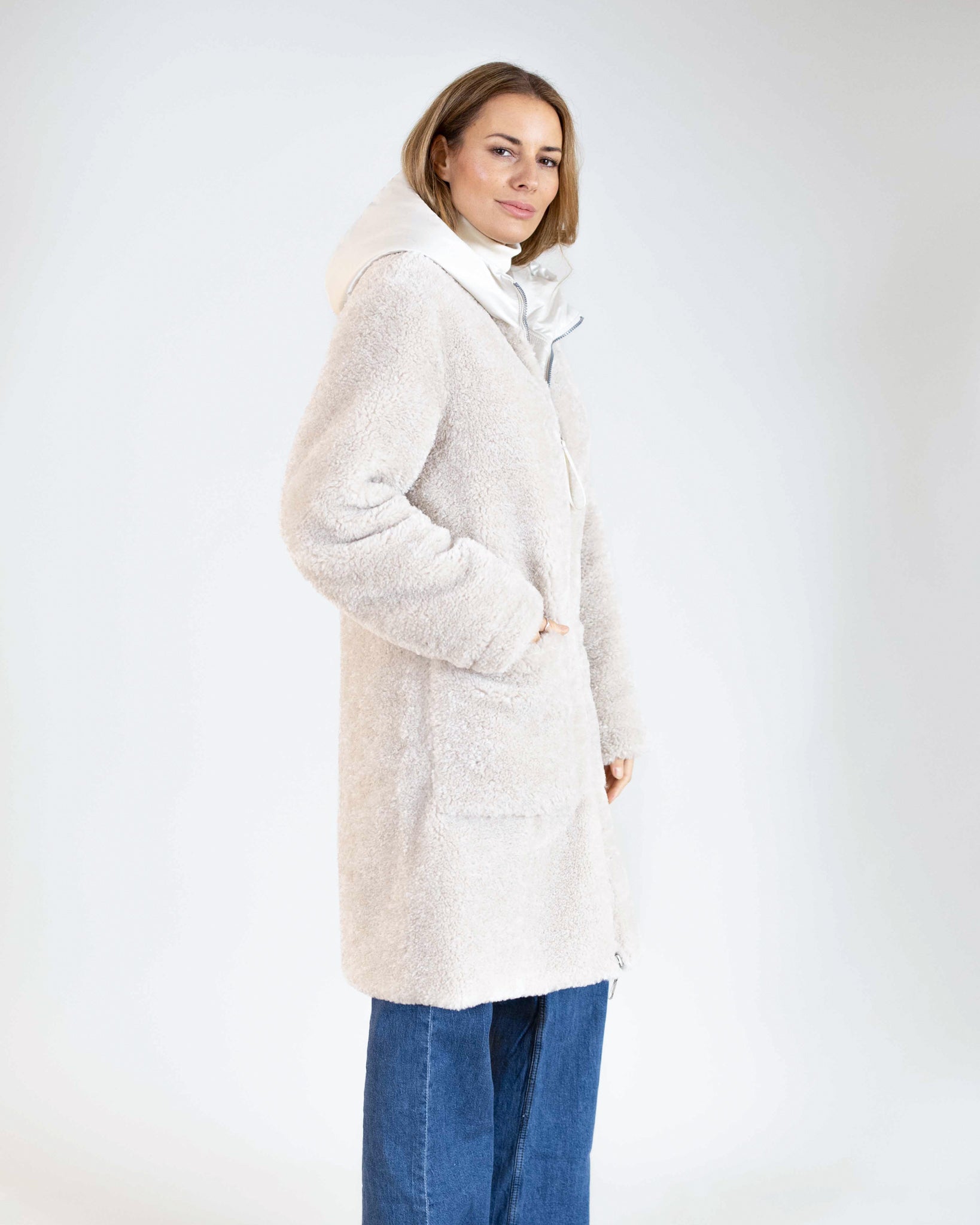 GREEN GOOSE CREAM REVERSIBLE COAT 25730909 225