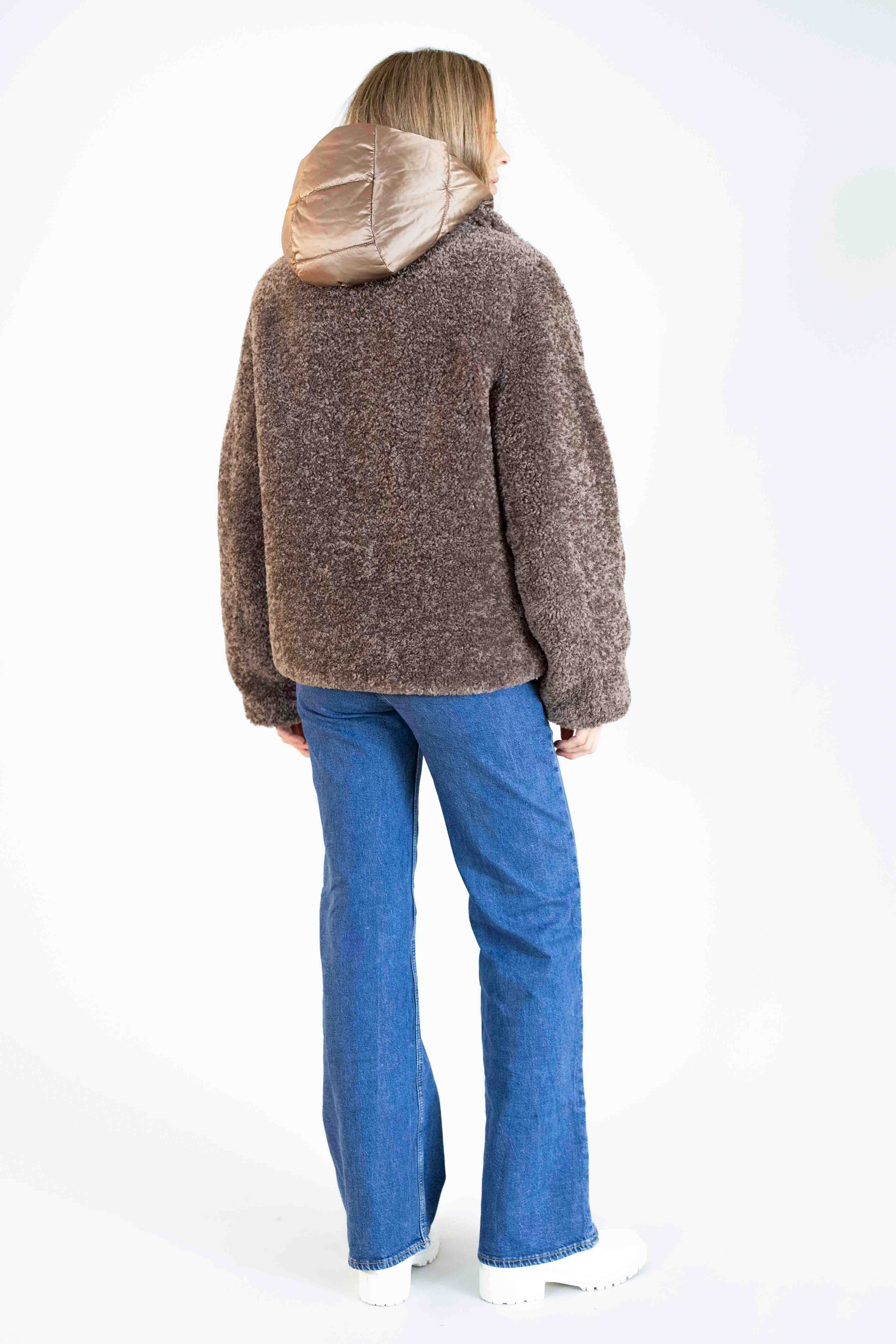 GREEN GOOSE TAN REVERSIBLE SHEARLING COAT 25731909 225