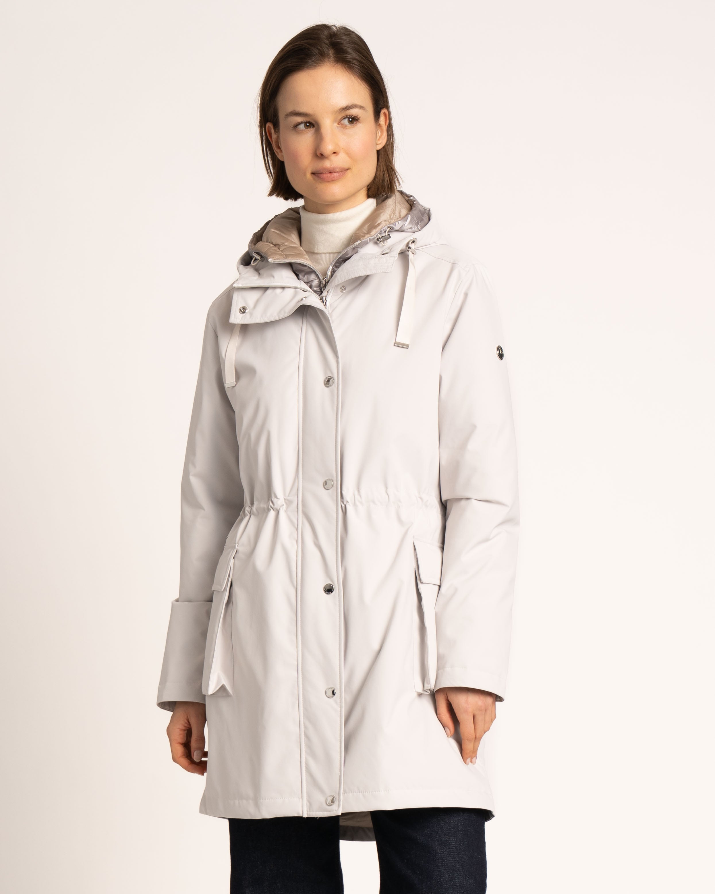 GREEN GOOSE  ECRU QUILTED COAT 25742889 225