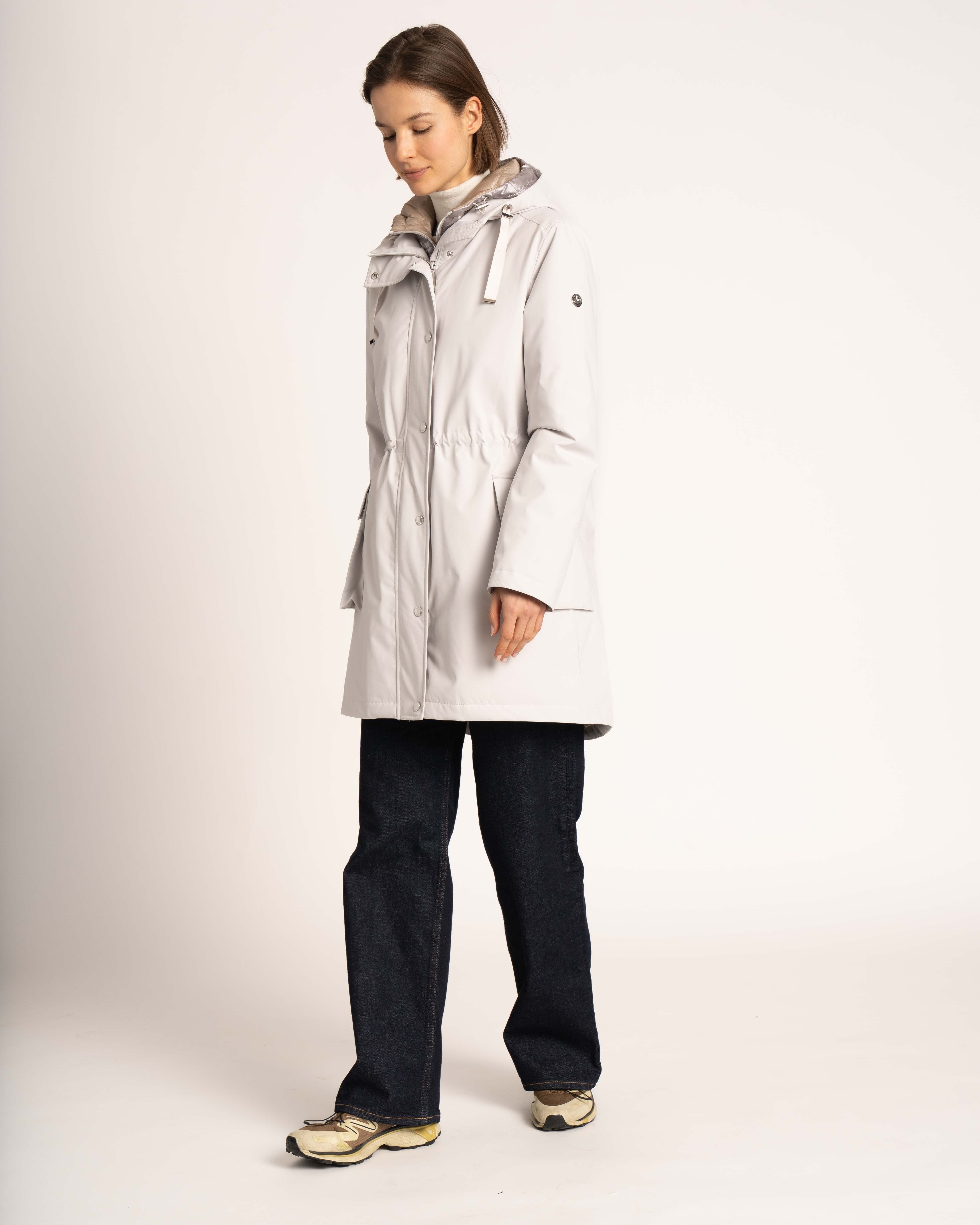 GREEN GOOSE  ECRU QUILTED COAT 25742889 225