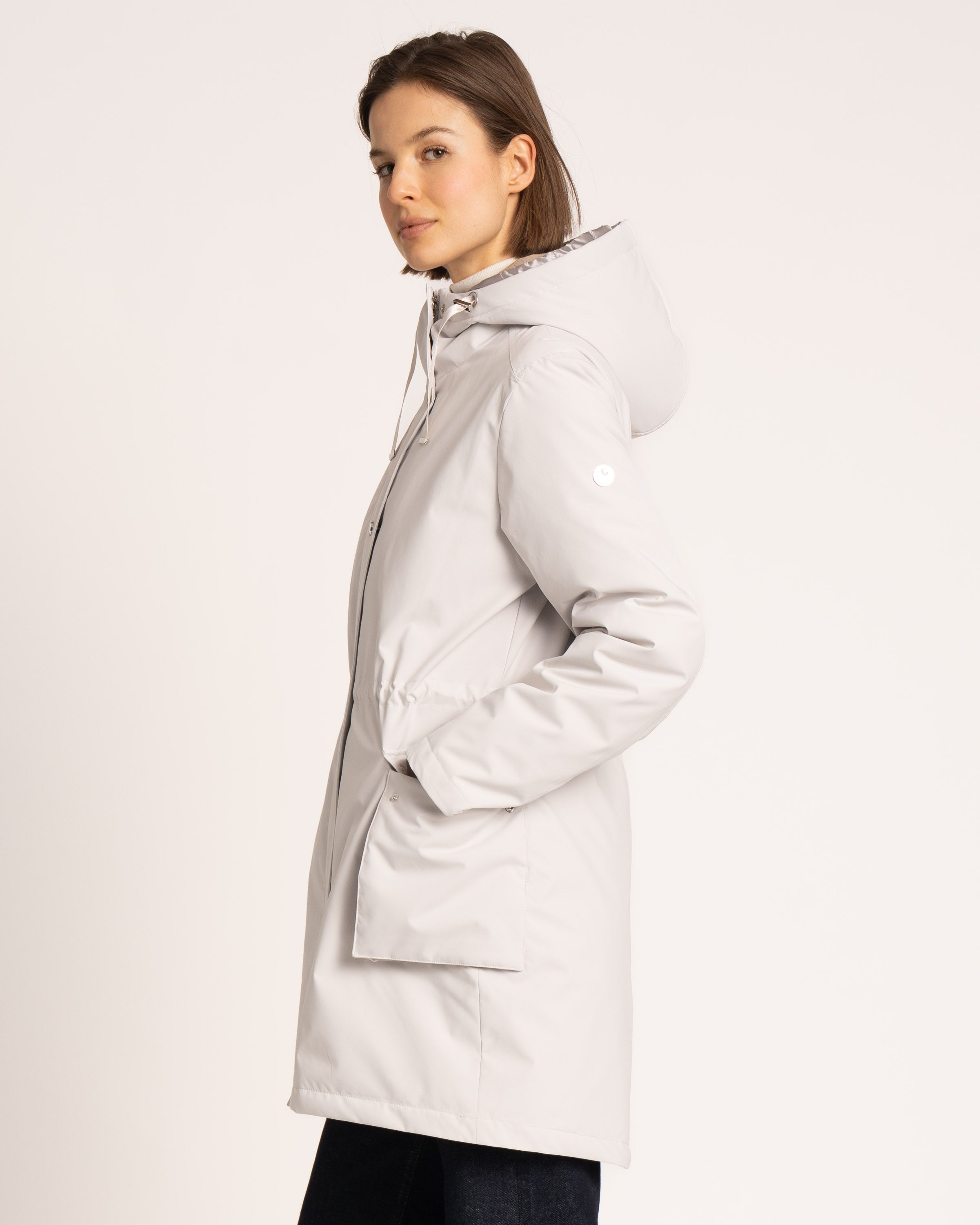 GREEN GOOSE  ECRU QUILTED COAT 25742889 225