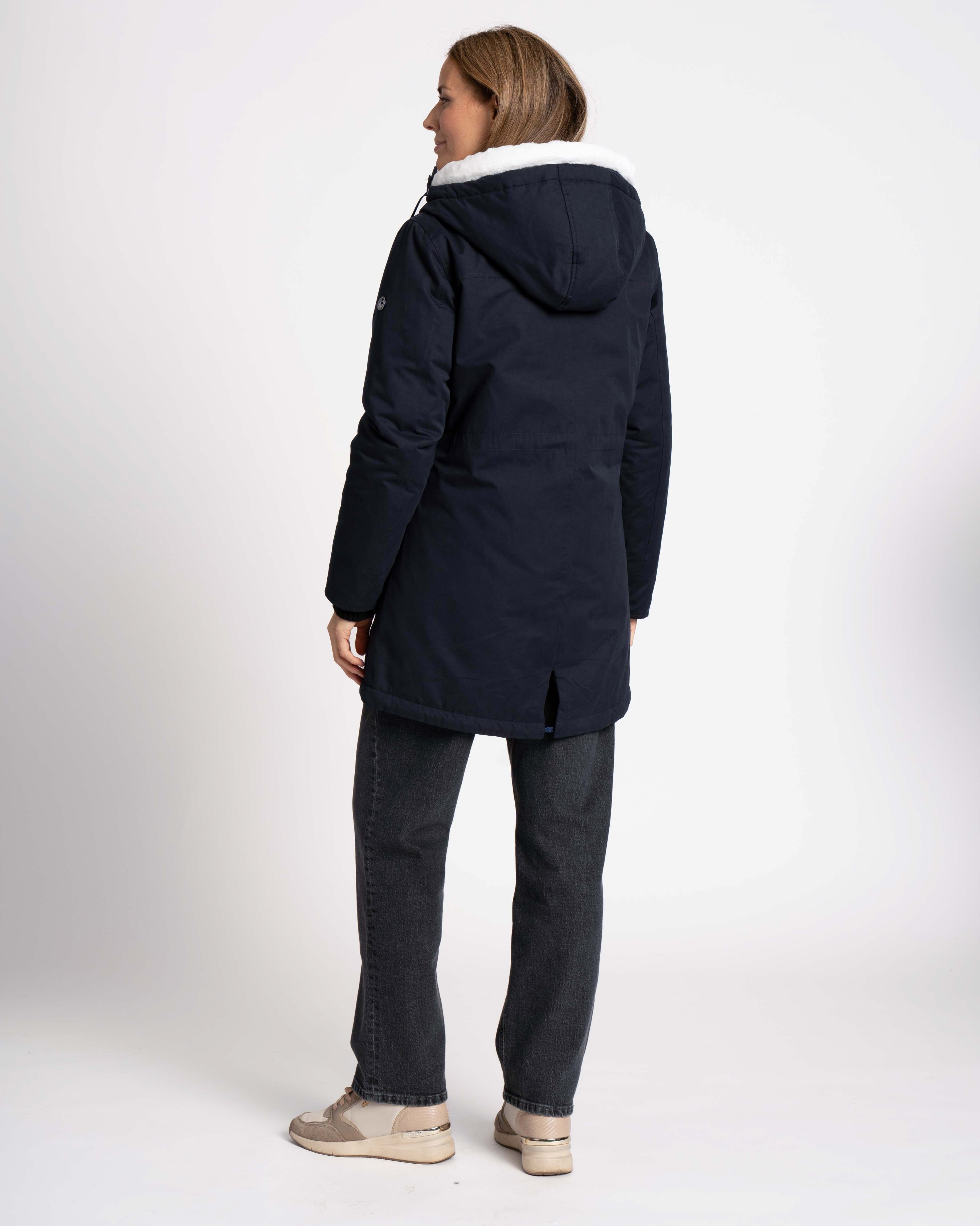 GREEN GOOSE NAVY FUR TRIM COAT 25752994 225