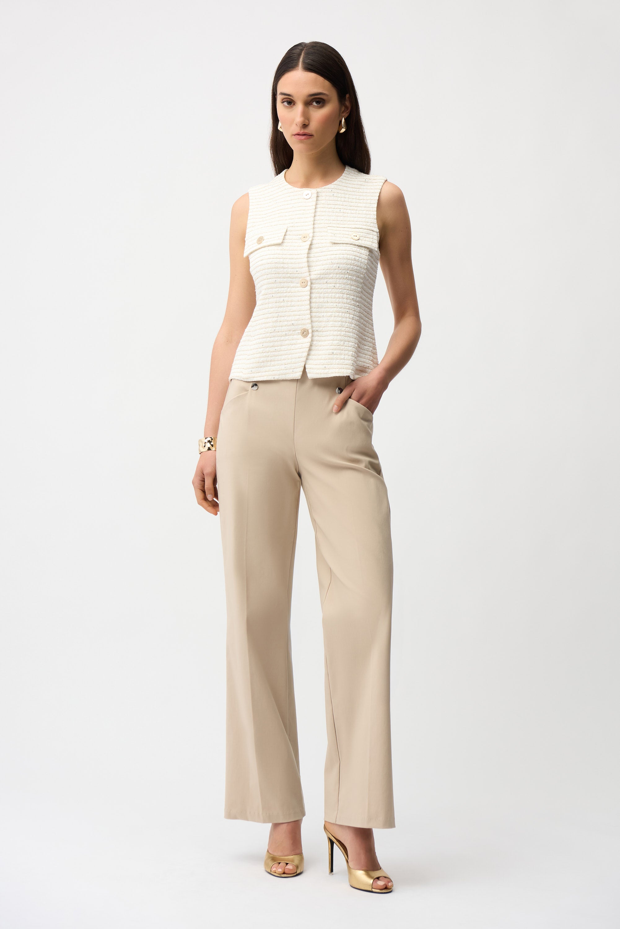 JOSEPH RIBKOFF BEIGE PANT 261040-4370 126