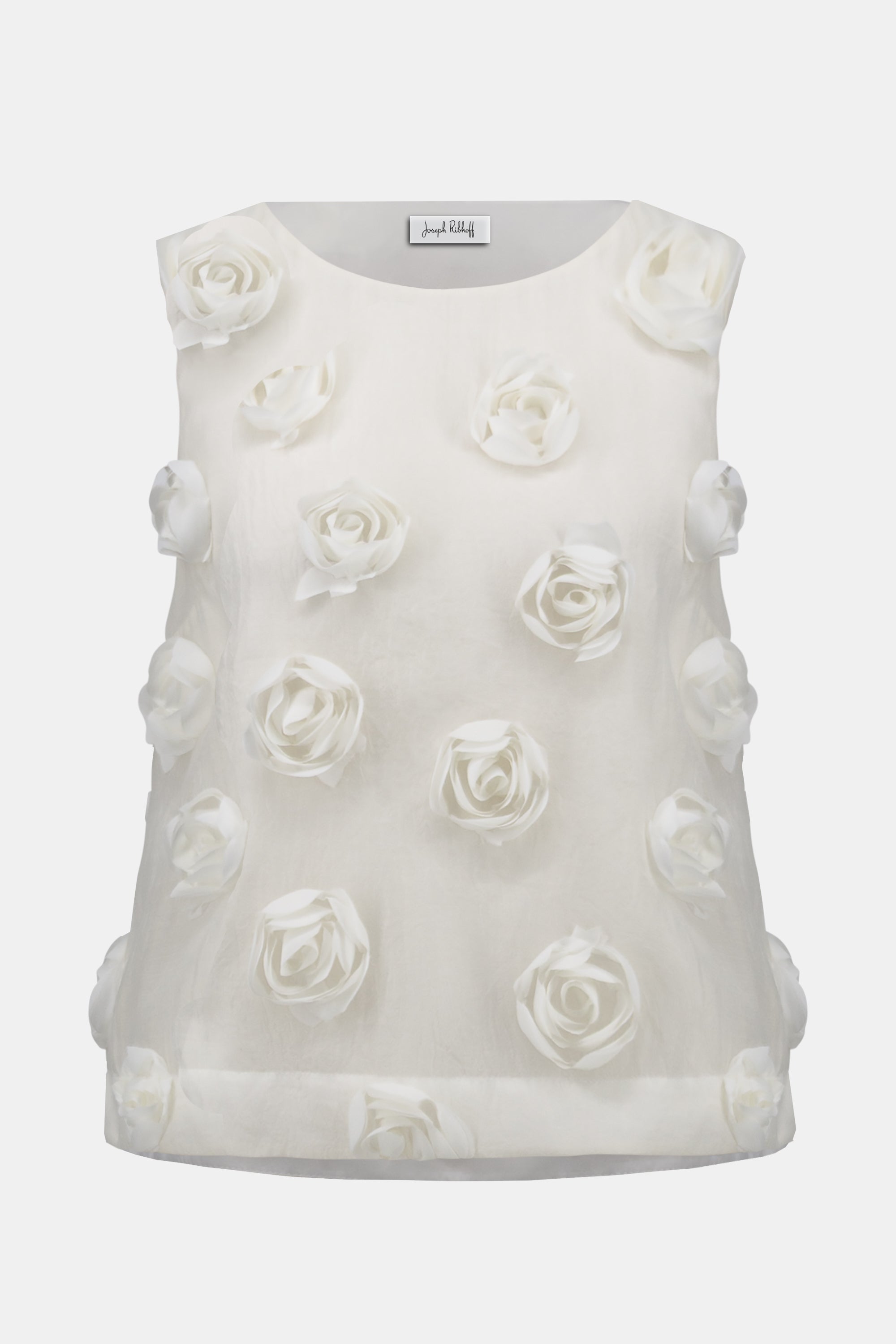 JOSEPH RIBKOFF TOP WHITE FLORAL 261220-34 126