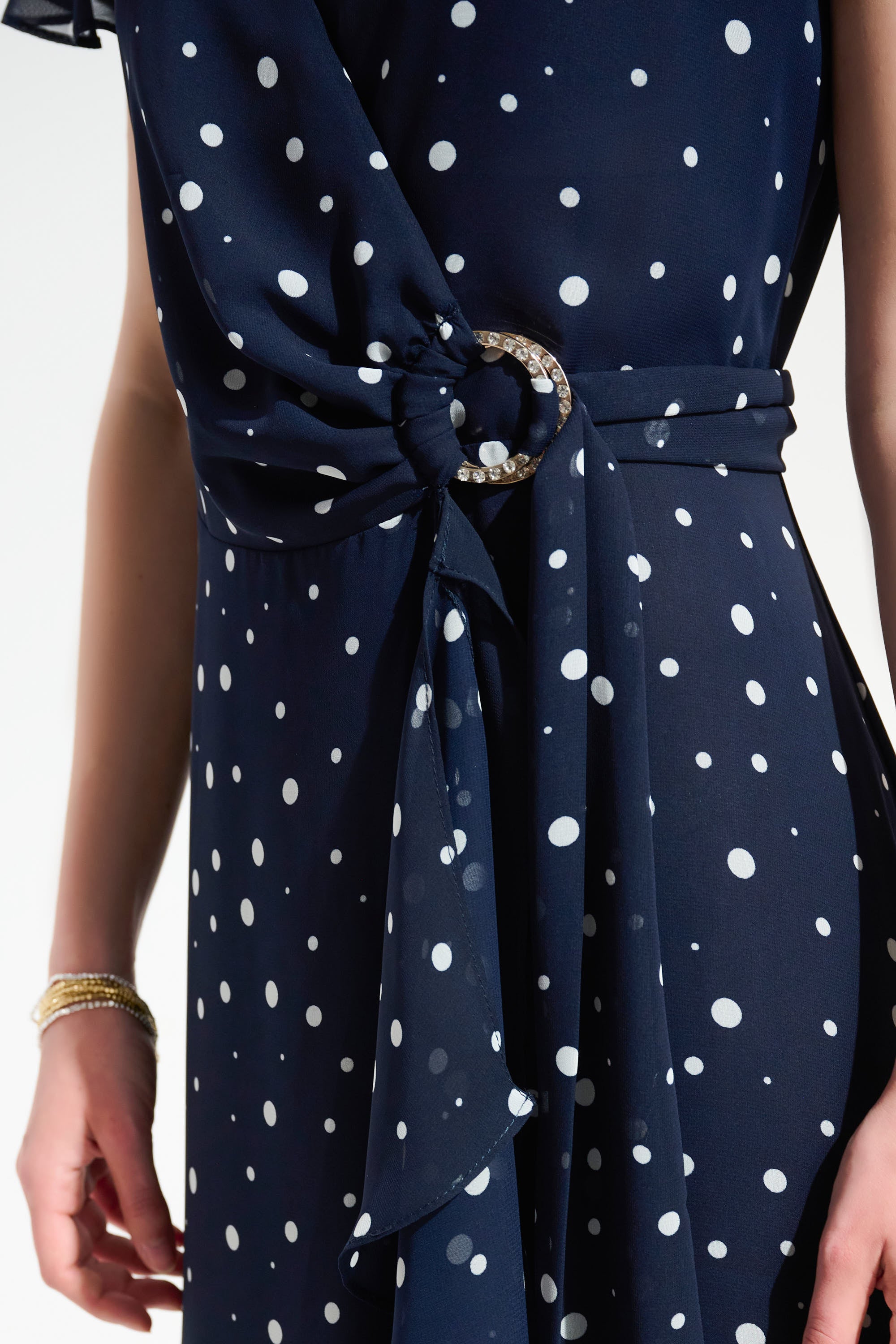 JOSEPH RIBKOFF POLKA DOT NAVY DRESS 261739-229 126