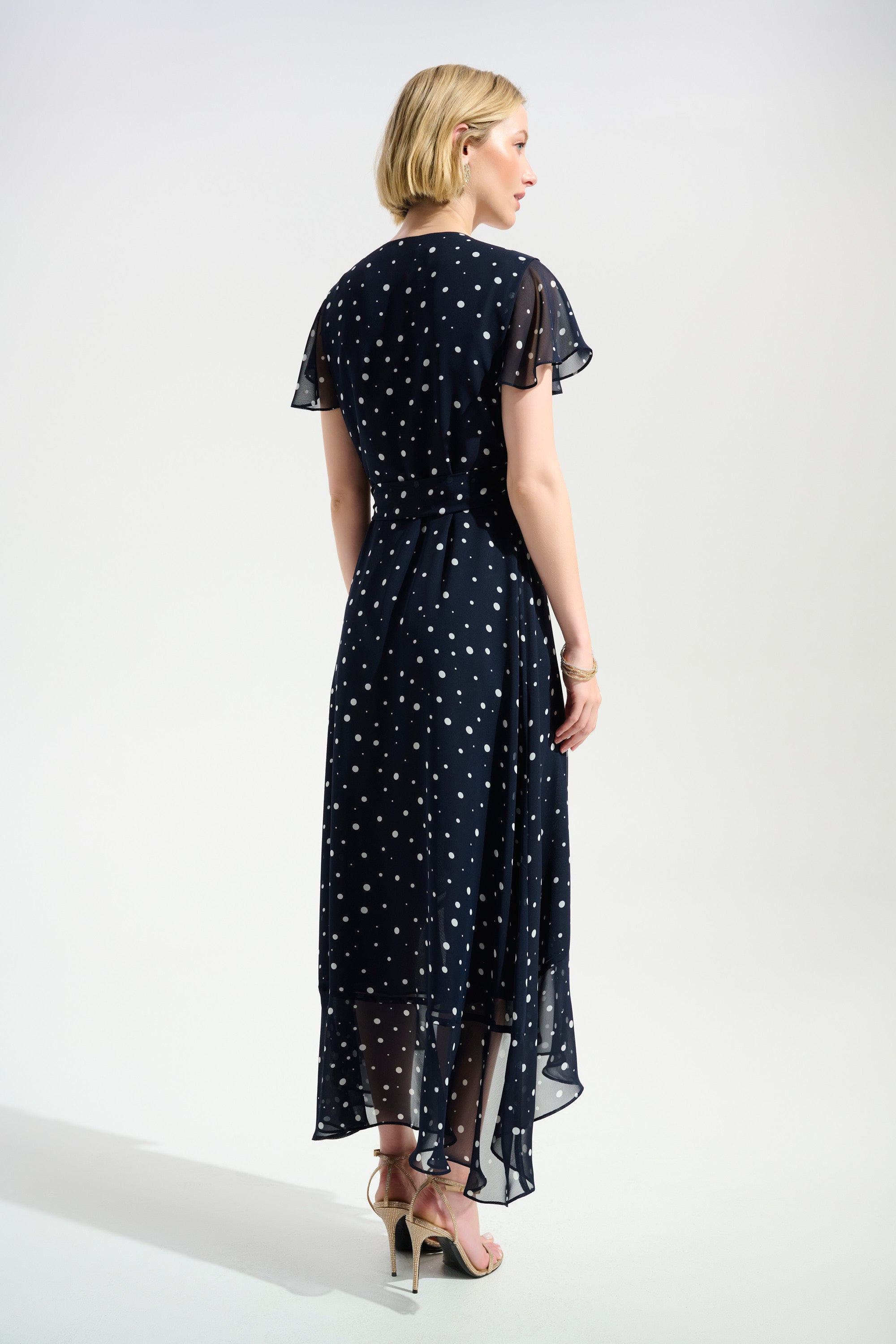 JOSEPH RIBKOFF POLKA DOT NAVY DRESS 261739-229 126