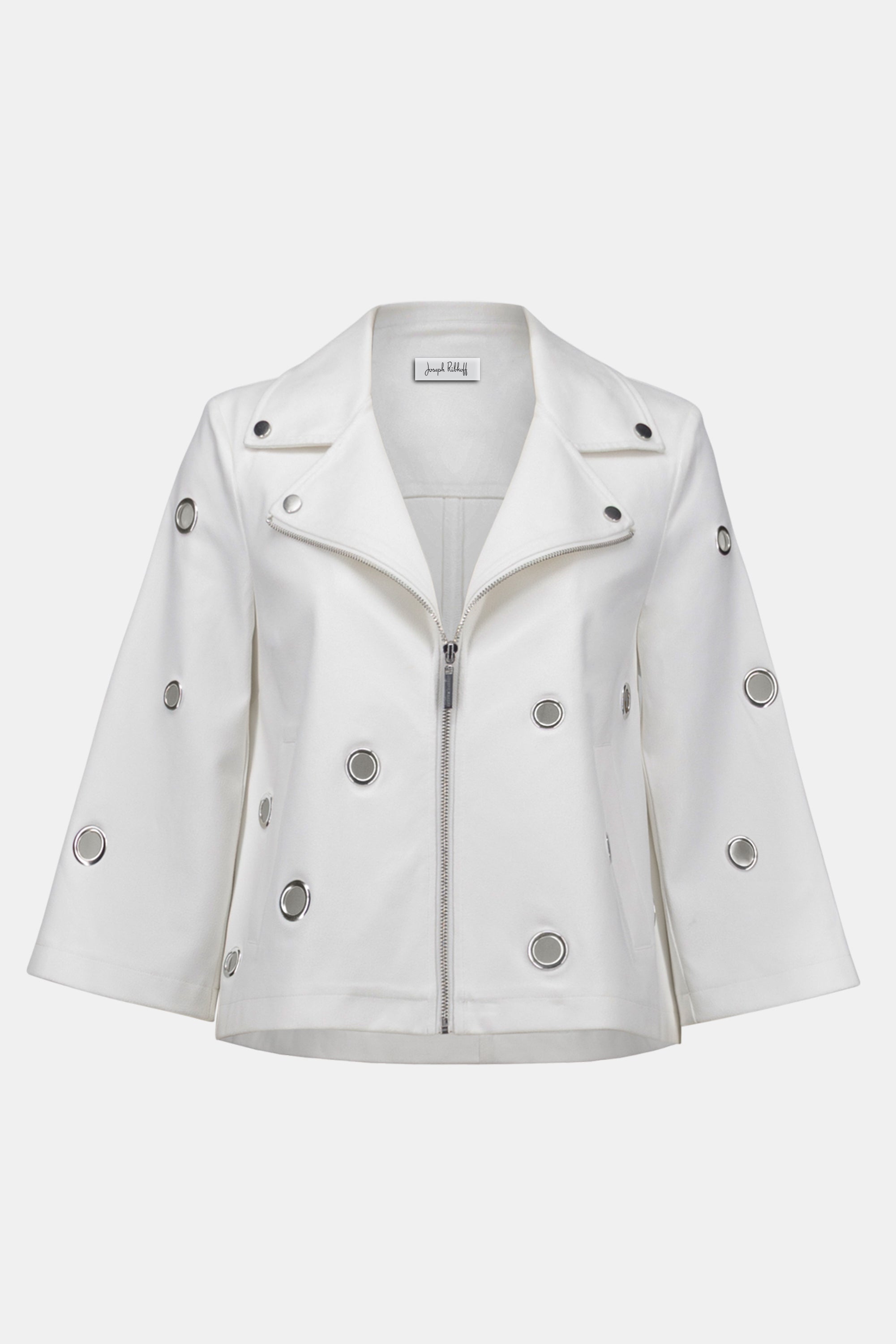 JOSEPH RIBKOFF WHITE SUEDE JACKET 261905-1761 126