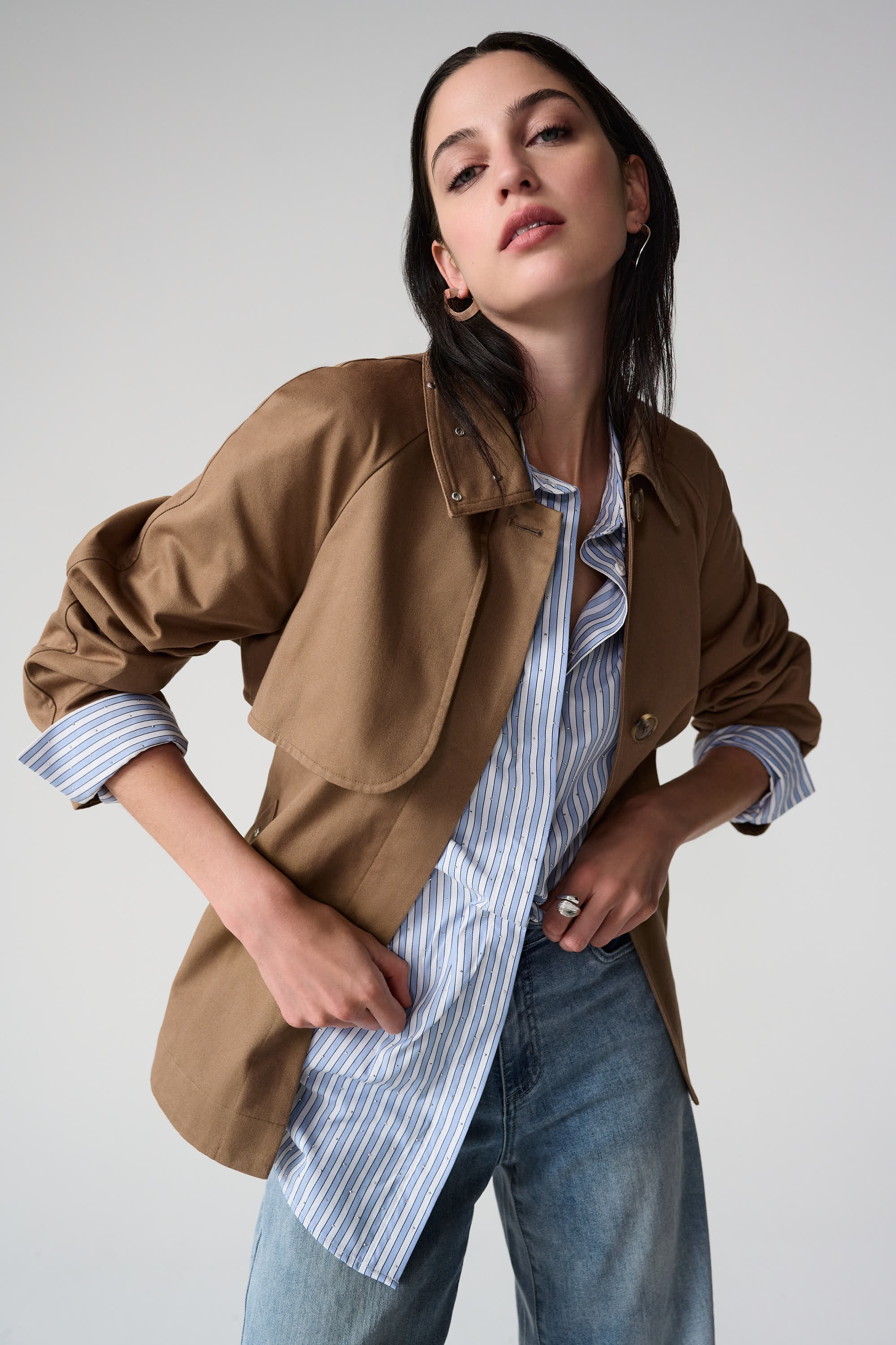 JOSEPH RIBKOFF BEIGE COAT 261907-3852 126 JOSEPH RIBKOFF BEIGE COAT 261907-3852 126