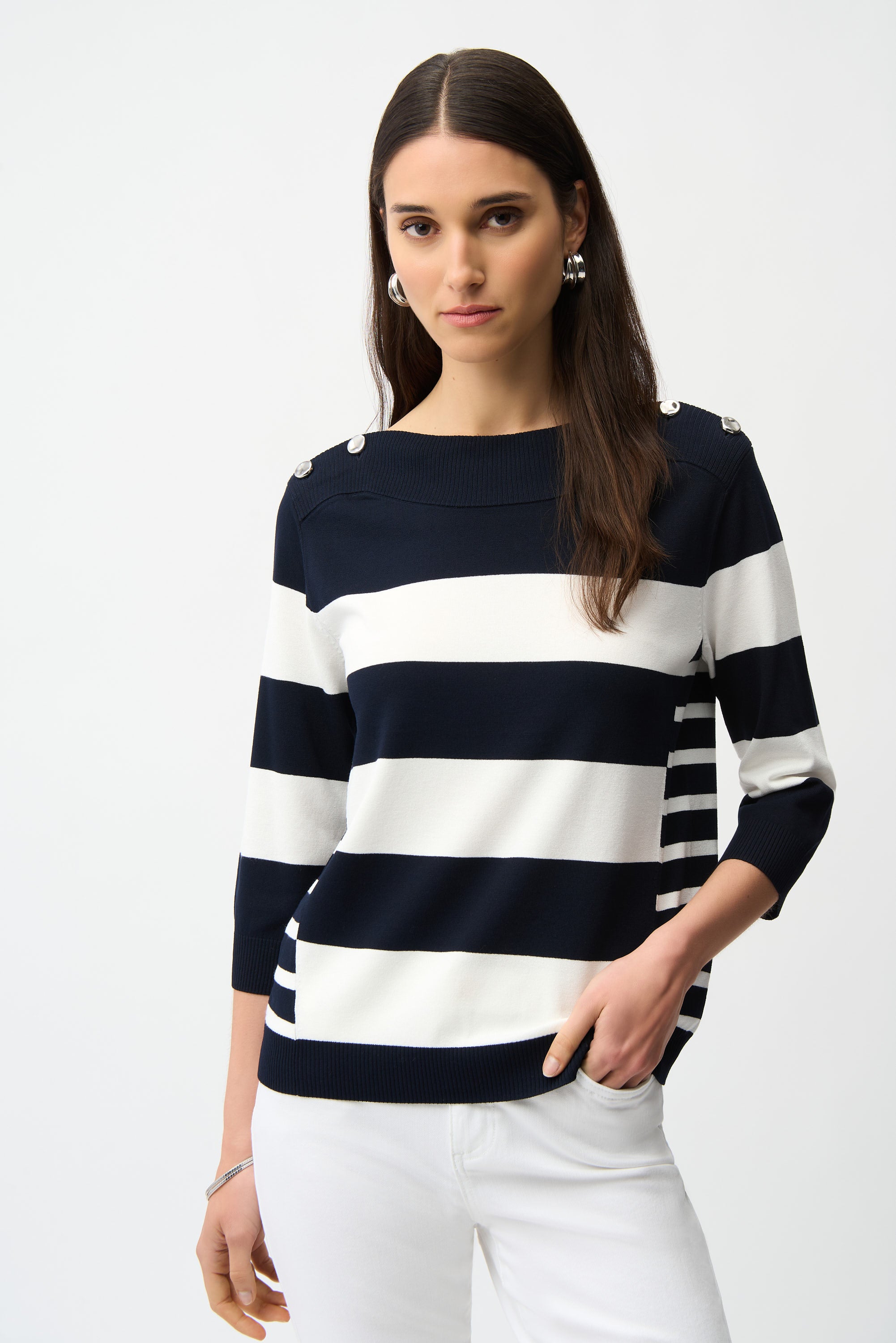 JOSEPH RIBKOFF STRIPE TOP 261963-2229 126