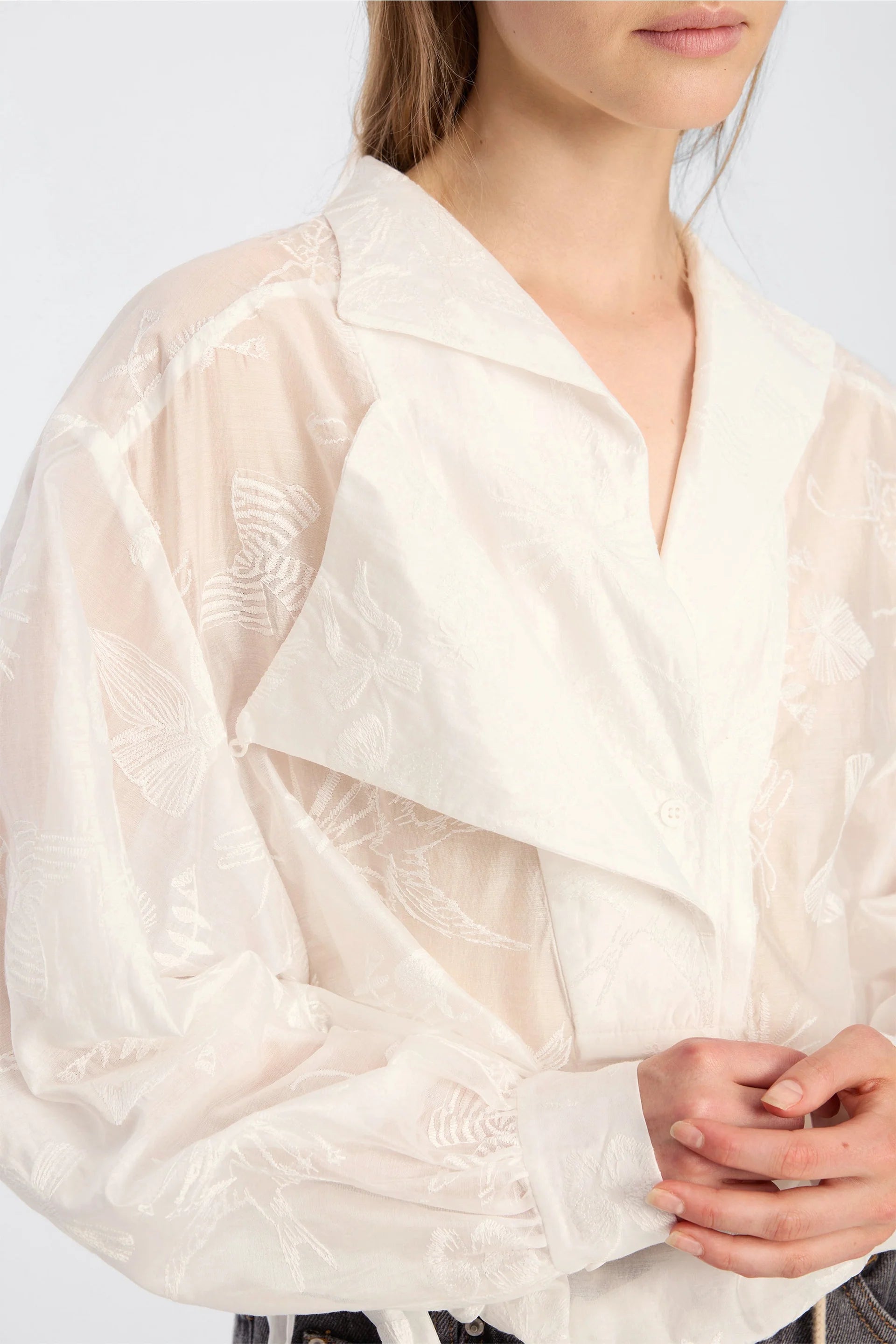 MUNTHE BELICIA WHITE BLOUSE 126